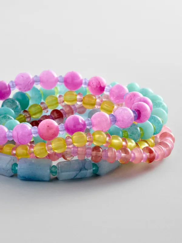 Darcy Beaded Bracelet Set - Light Multi made by BaubleBar