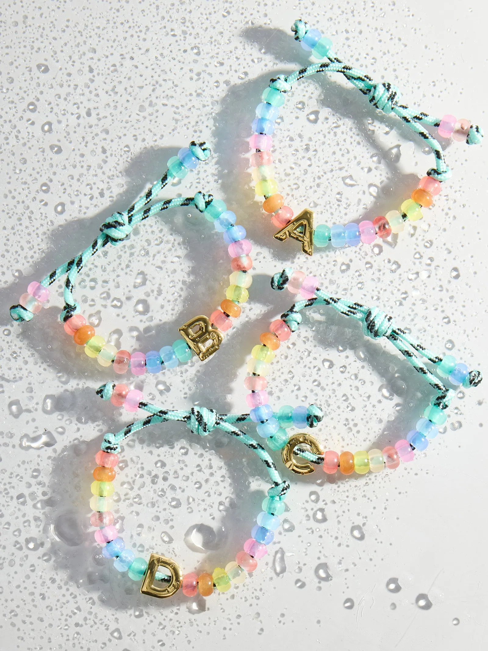 Marjorie Waterproof Initial Bracelet - Multi/Gold sold by BaubleBar