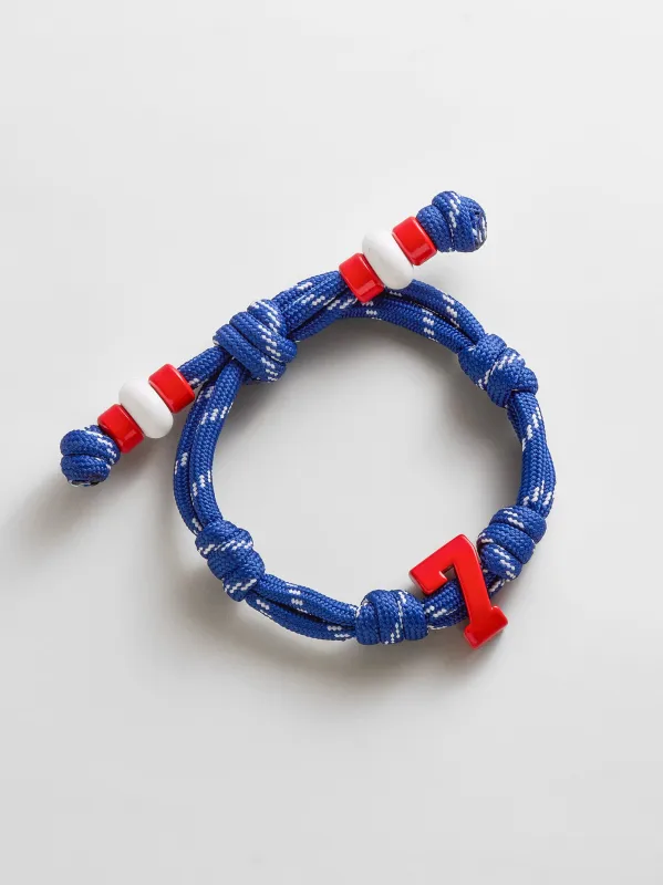 Team Knotty Varsity Custom Bracelet - France Single Digit made by BaubleBar