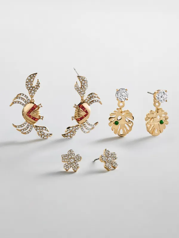 Shore Thing Earring Set - Crab made by BaubleBar