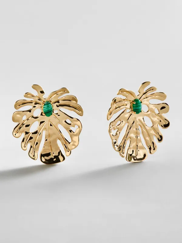 Just Breezy Palm Leaf Earrings - Palm Leaf made by BaubleBar