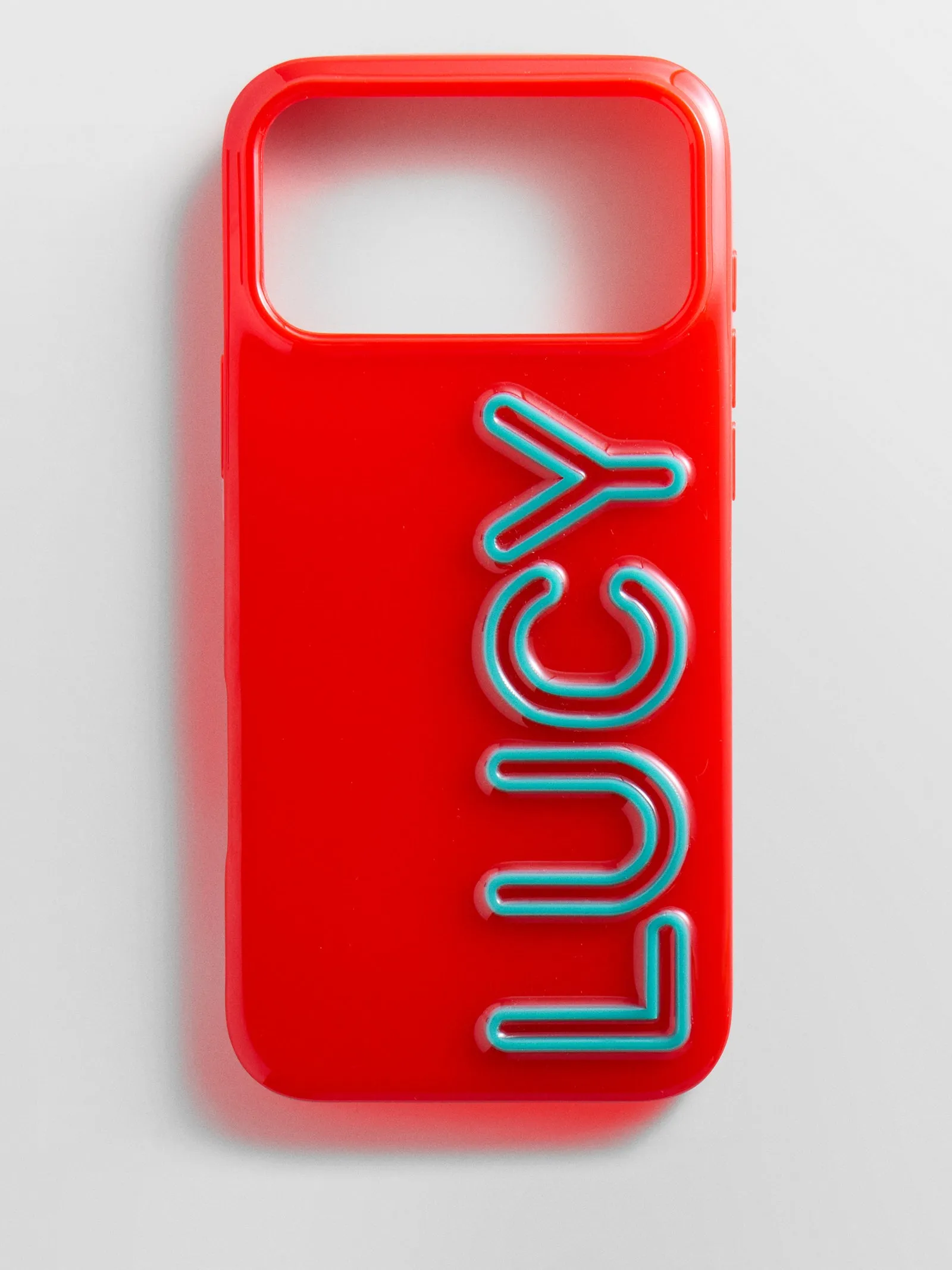 Fine Line Custom iPhone Case - Red/Teal Blue sold by BaubleBar