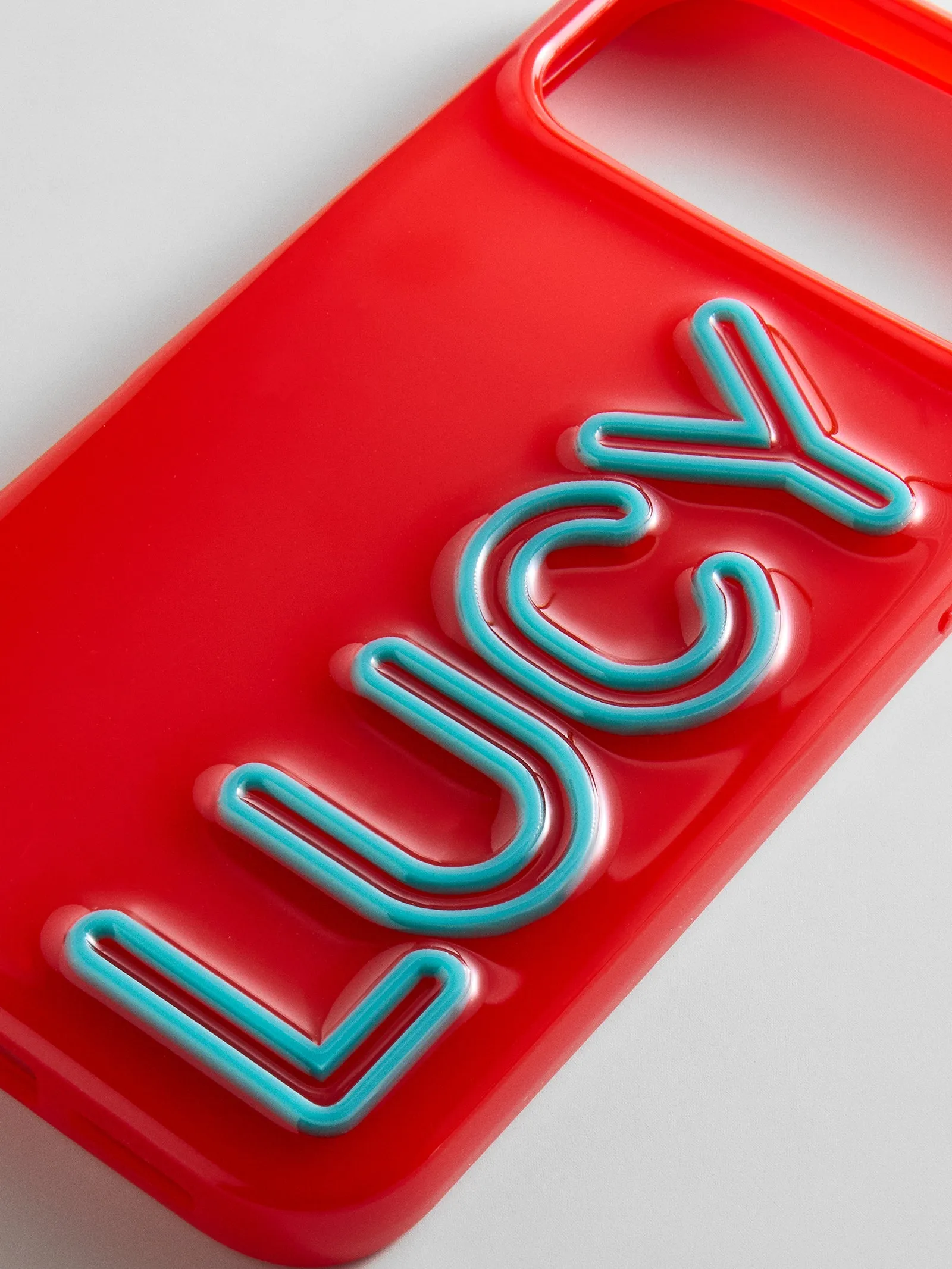 Fine Line Custom iPhone Case - Red/Teal Blue sold by BaubleBar product image thumbnail 2