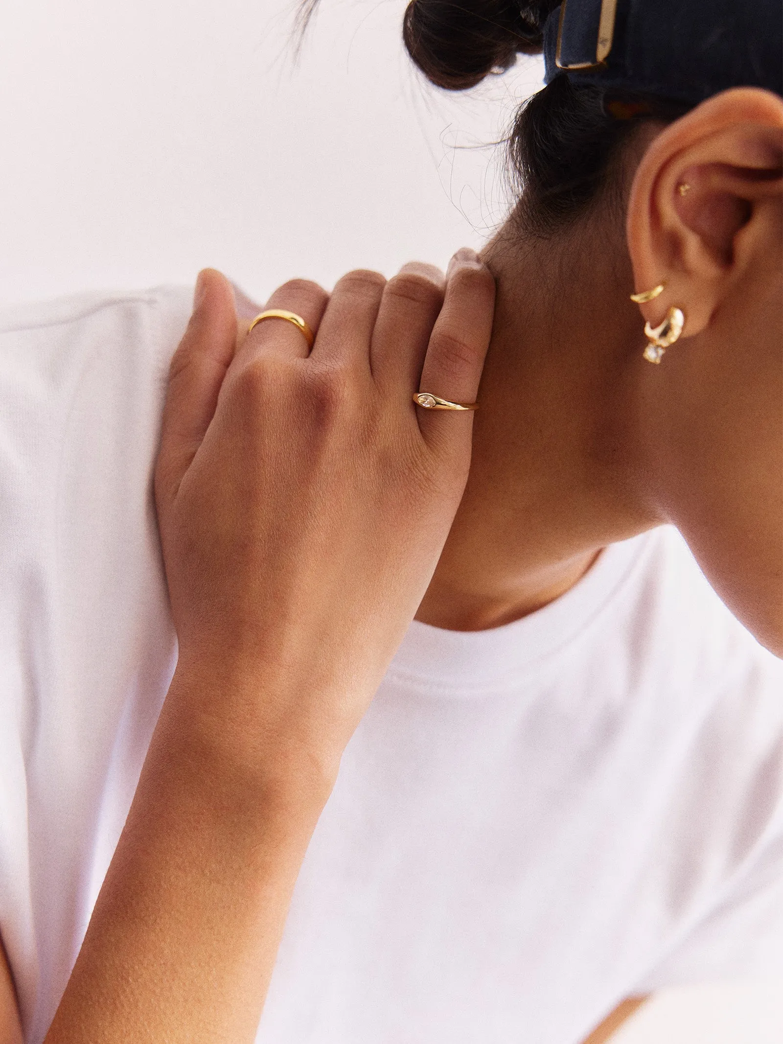 Niecy Gold Pinky Ring - Niecy Gold Pinky Ring sold by BaubleBar product image thumbnail 2