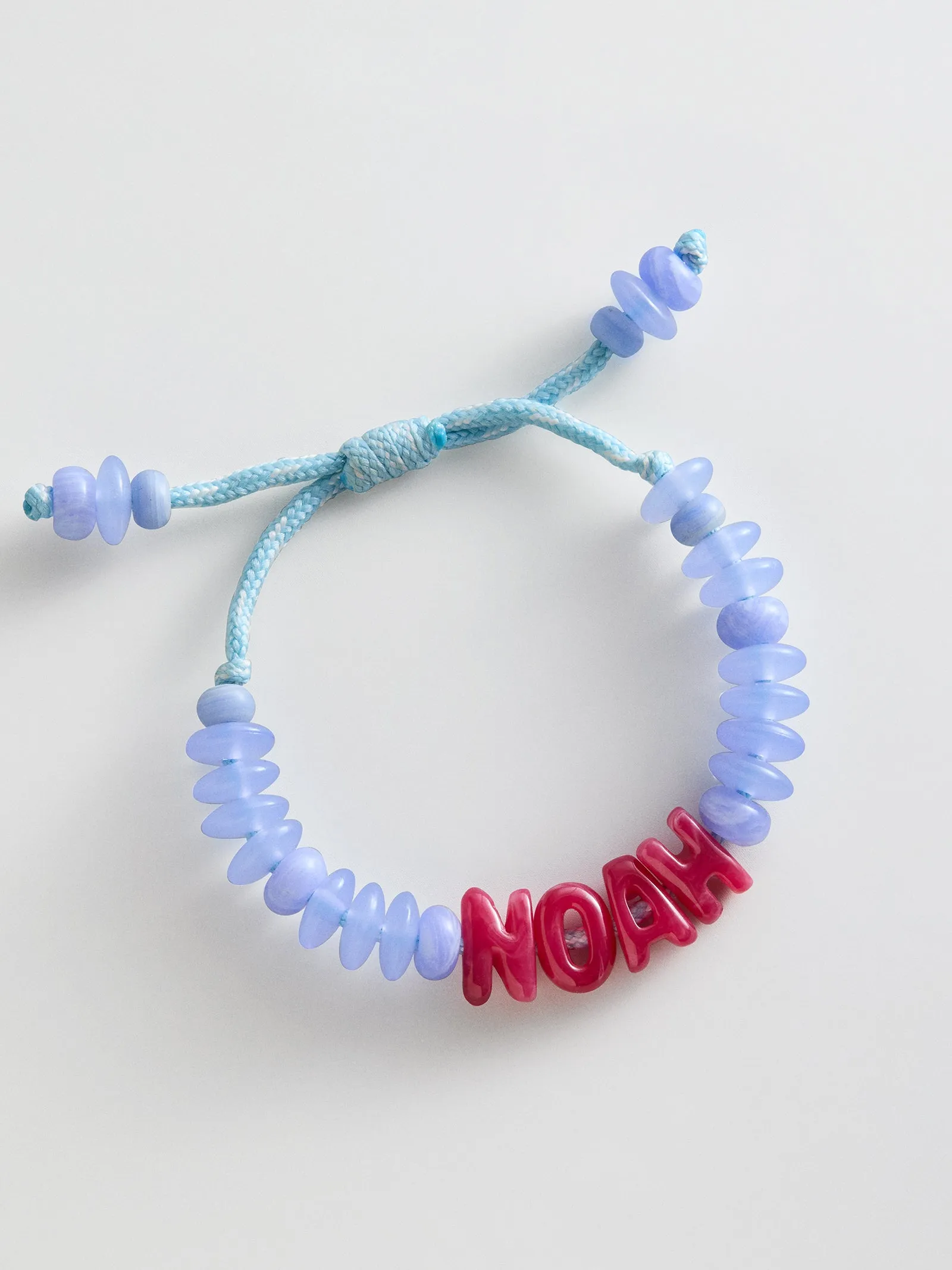 Wear Everywhere Waterproof Custom Bracelet - Blue Lace Agate/Fuchsia sold by BaubleBar