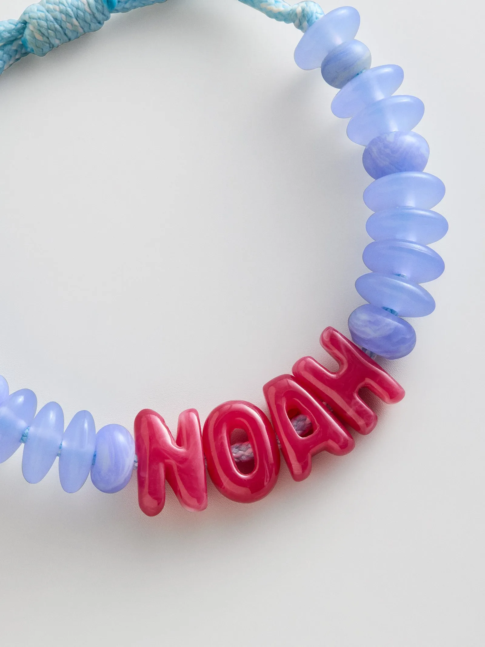 Wear Everywhere Waterproof Custom Bracelet - Blue Lace Agate/Fuchsia sold by BaubleBar product image thumbnail 3