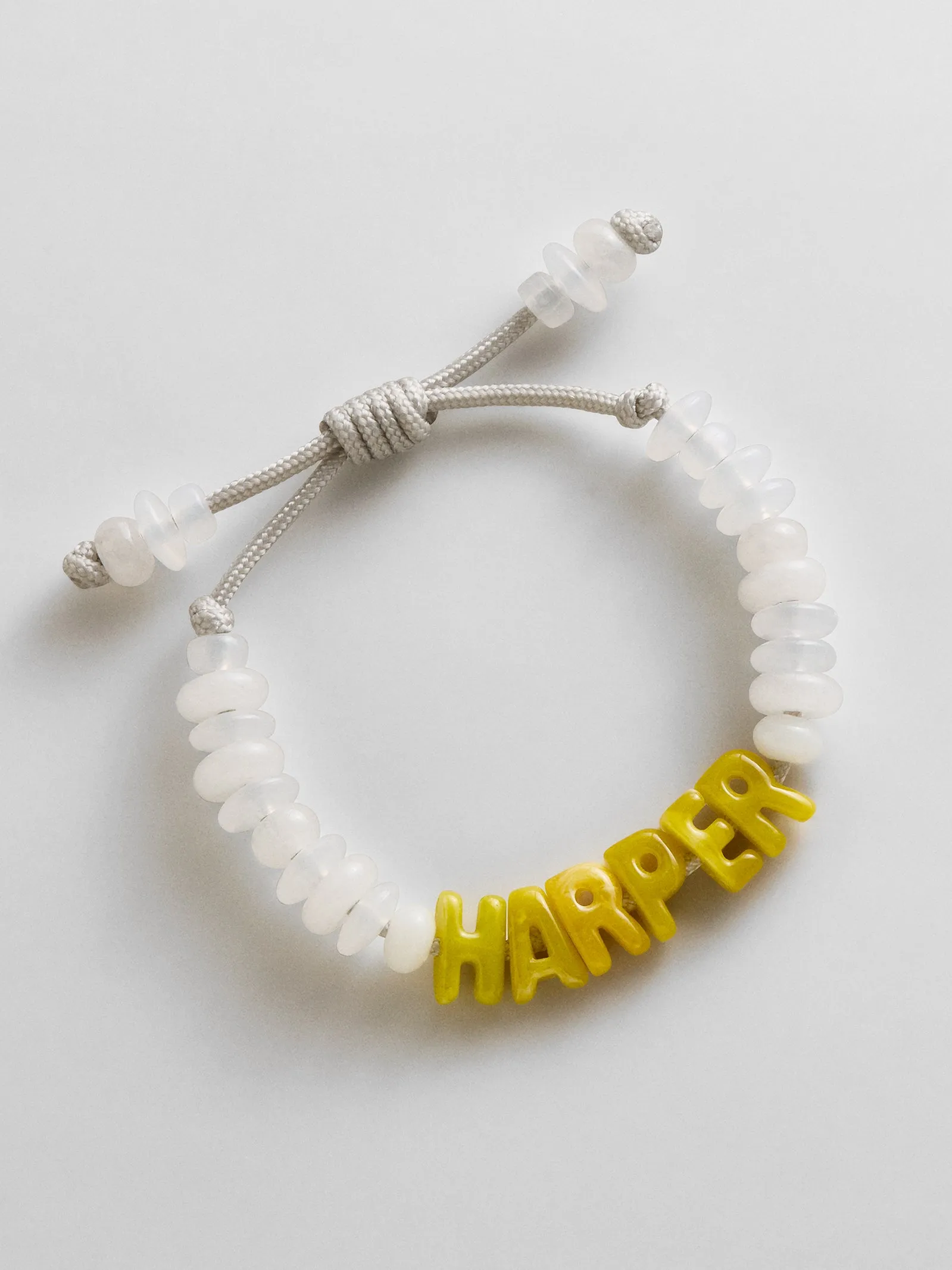 Wear Everywhere Waterproof Custom Bracelet - White Quartz/Yellow sold by BaubleBar