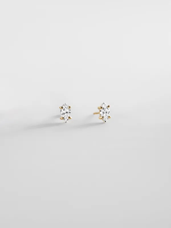 Debra 14K Gold Earrings - Marquise Stone made by BaubleBar