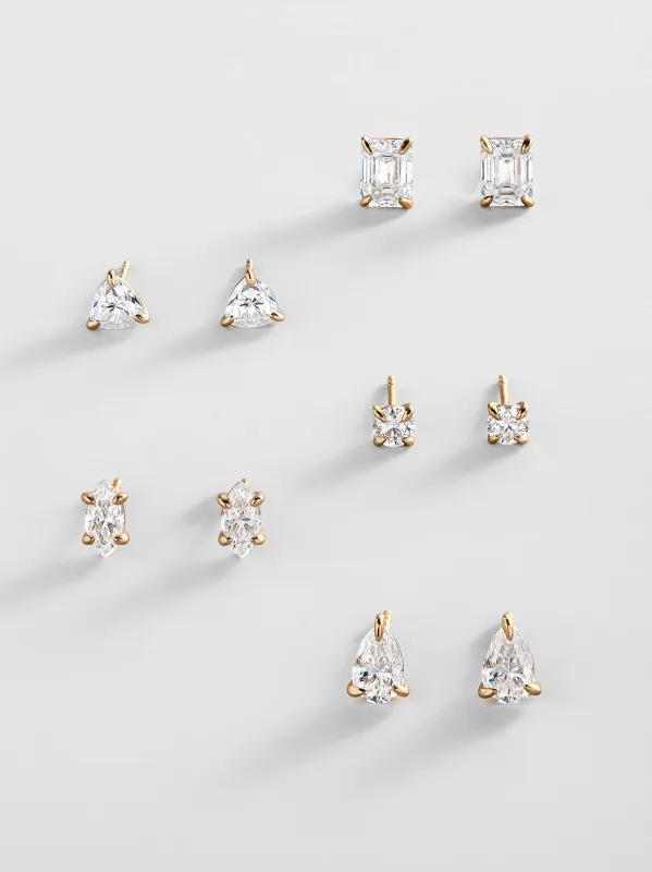 Debra 14K Gold Earrings - Round Stone made by BaubleBar