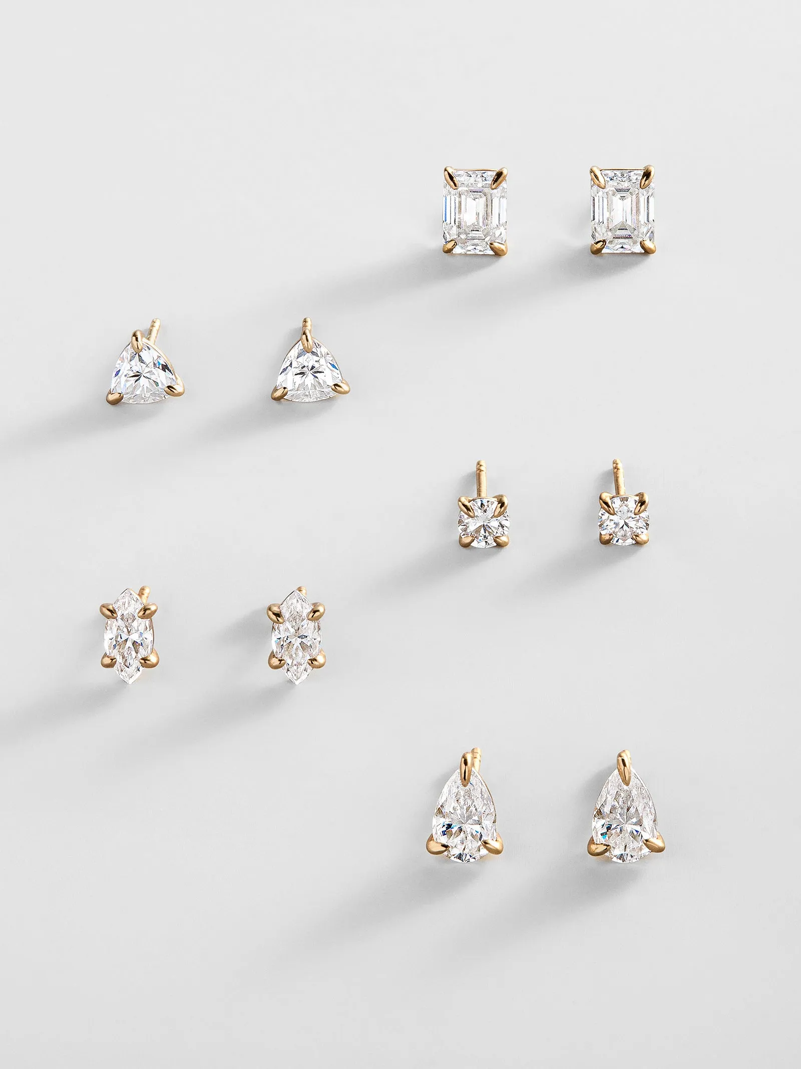 Debra 14K Gold Earrings - Round Stone sold by BaubleBar