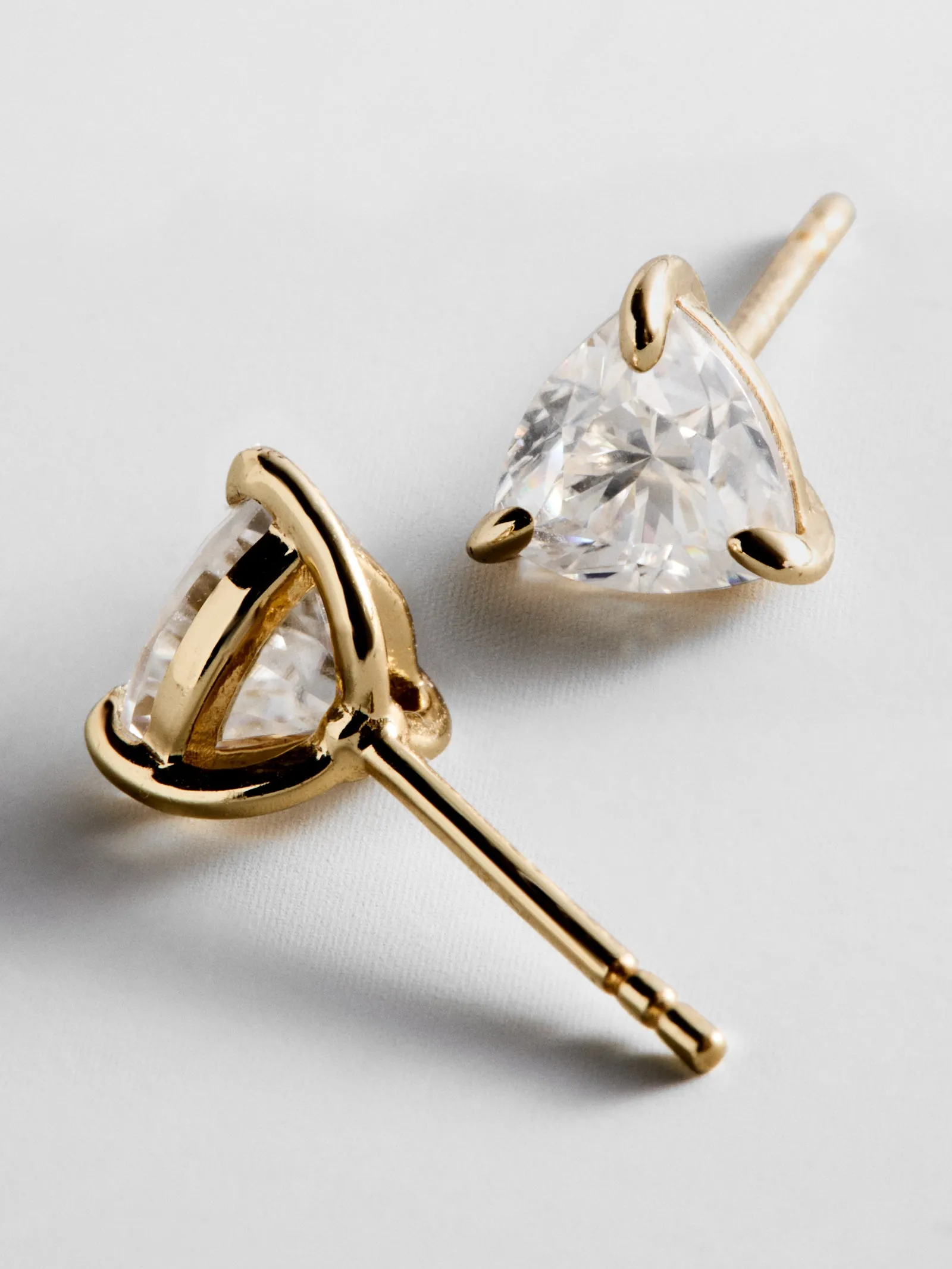 Debra 14K Gold Earrings - Trillion Stone sold by BaubleBar product image thumbnail 3