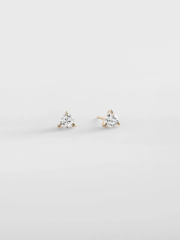 Debra 14K Gold Earrings - Trillion Stone made by BaubleBar