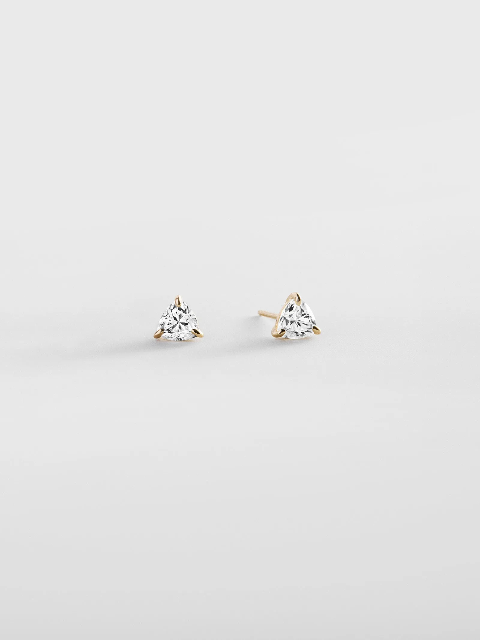 Debra 14K Gold Earrings - Trillion Stone sold by BaubleBar