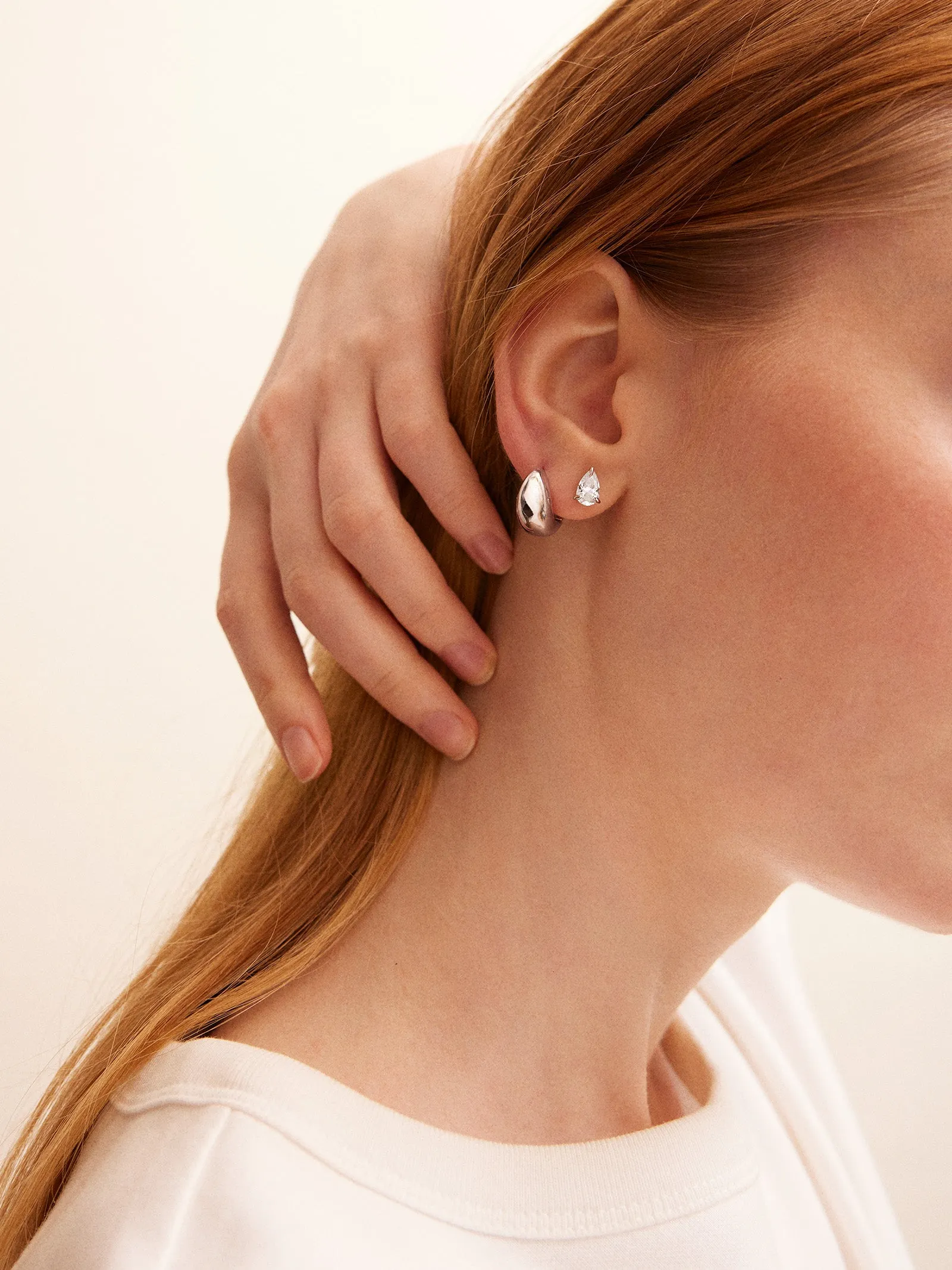 Debra 14K Gold Earrings - Pear Stone sold by BaubleBar product image thumbnail 2
