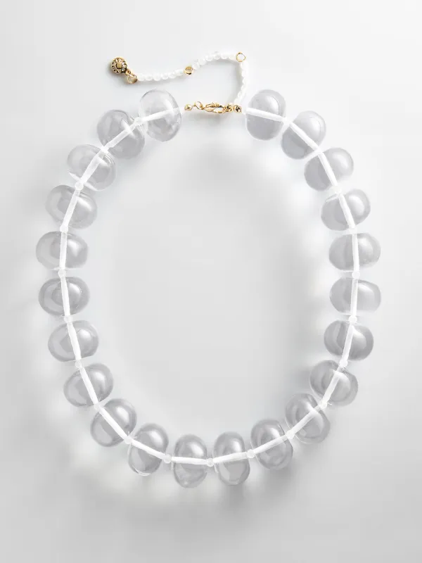 Joan Semi-Precious Necklace - Clear/White made by BaubleBar