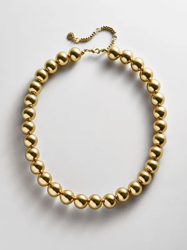 Mini Jane Beaded Necklace - Gold Bead made by BaubleBar