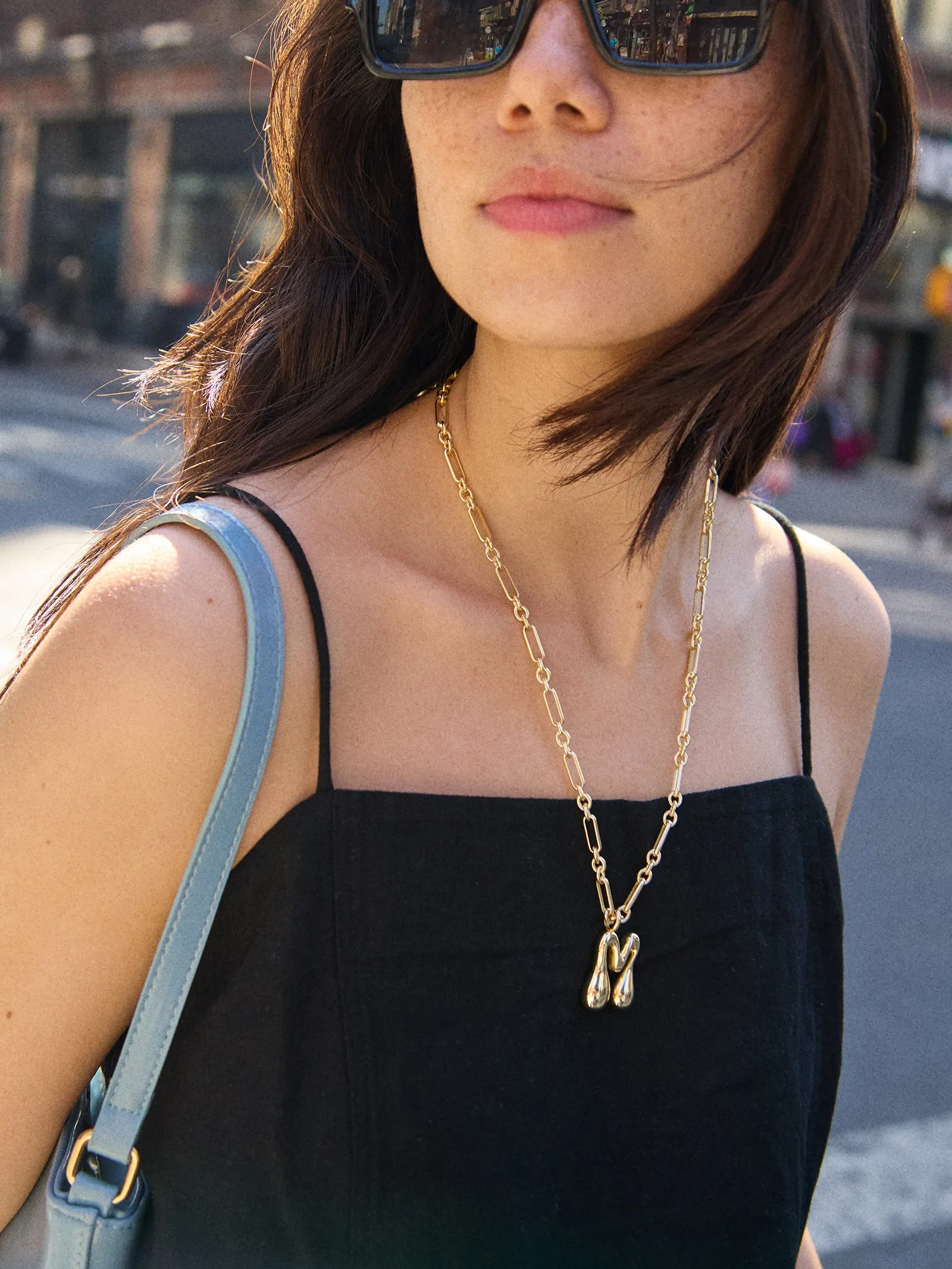 Oversized Bubble Custom Initial Necklace - Oversized Bubble Initial sold by BaubleBar product image thumbnail 4
