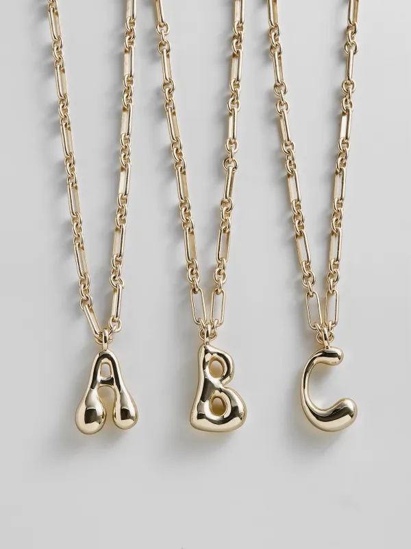 Oversized Bubble Custom Initial Necklace - Oversized Bubble Initial made by BaubleBar
