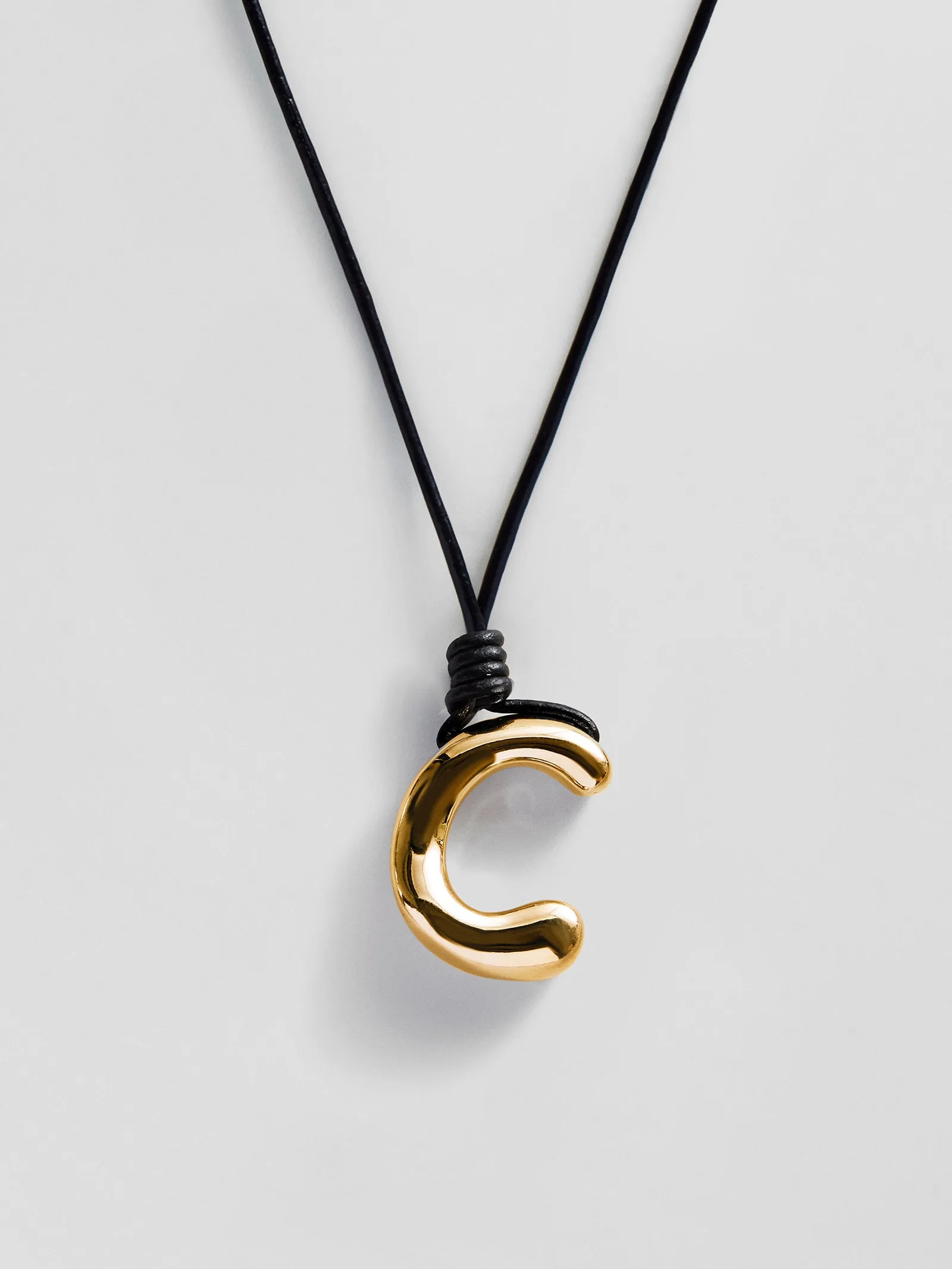 Cord Initial Necklace - Gold sold by BaubleBar product image thumbnail 5