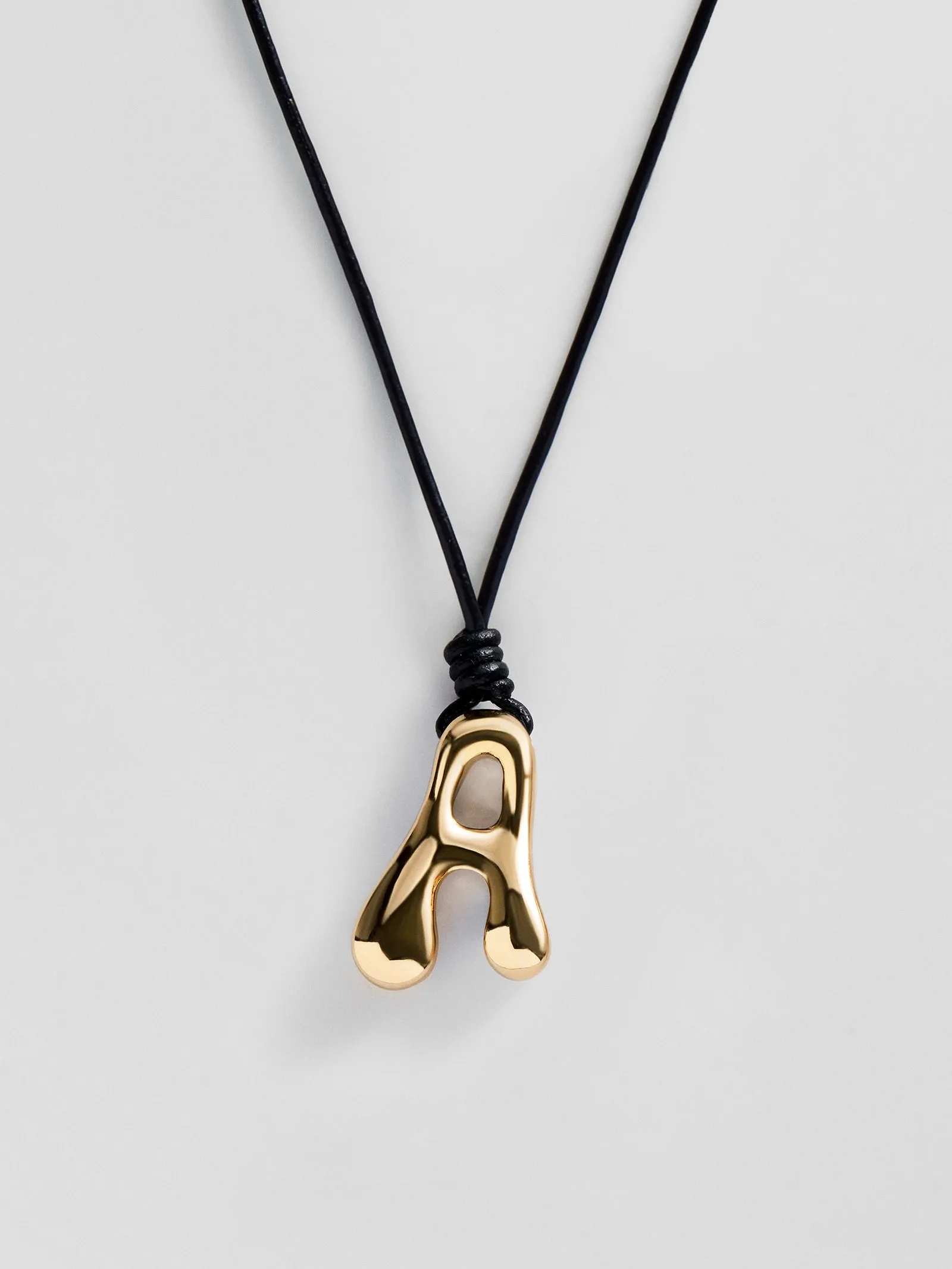 Cord Initial Necklace - Gold sold by BaubleBar product image thumbnail 3