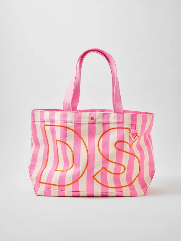 Striped Custom Alpha Tote - Custom Flamingo made by BaubleBar