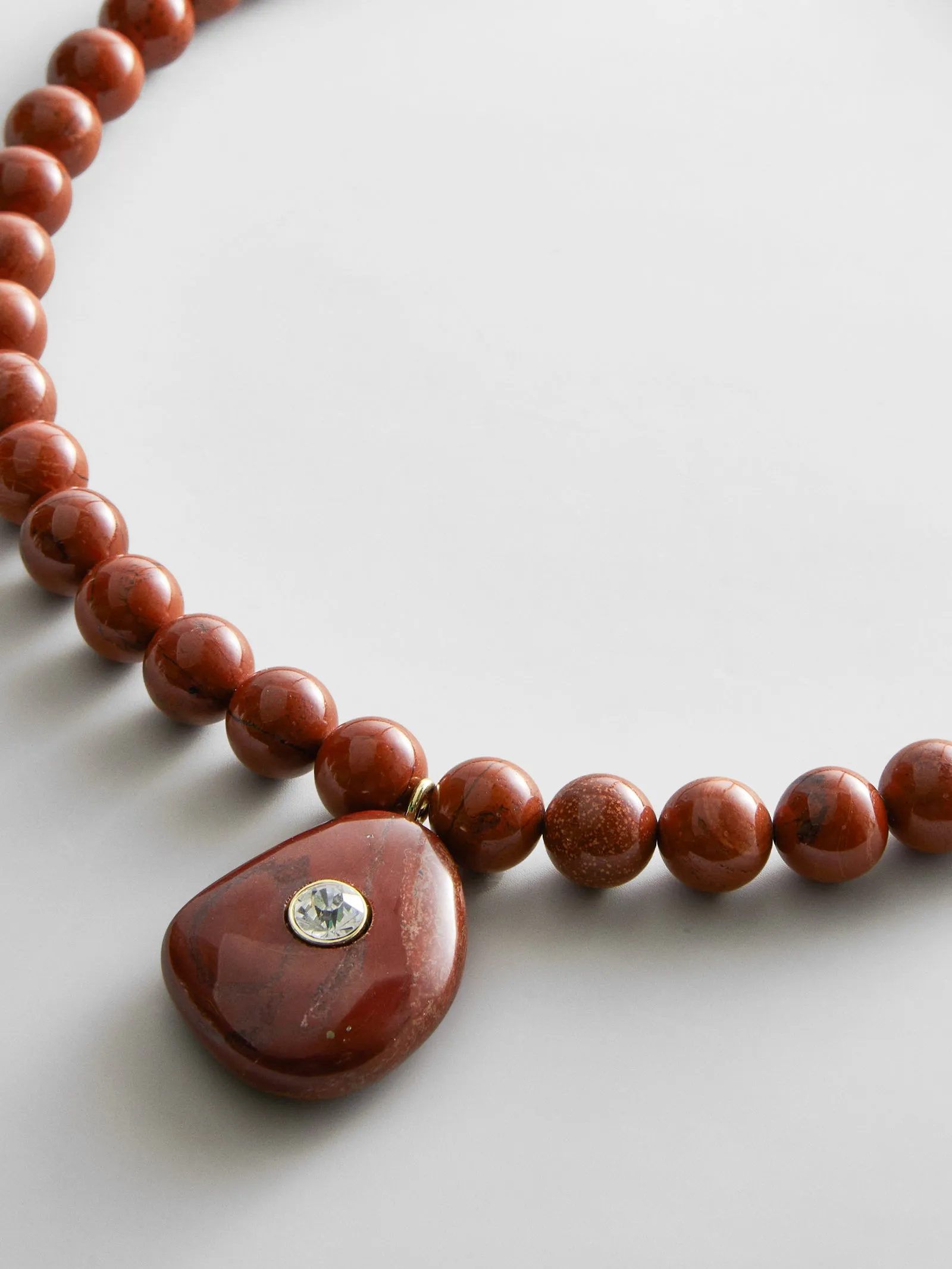 Jamie Semi-Precious Beaded Necklace - Red Jasper/Red Jasper sold by BaubleBar product image thumbnail 3