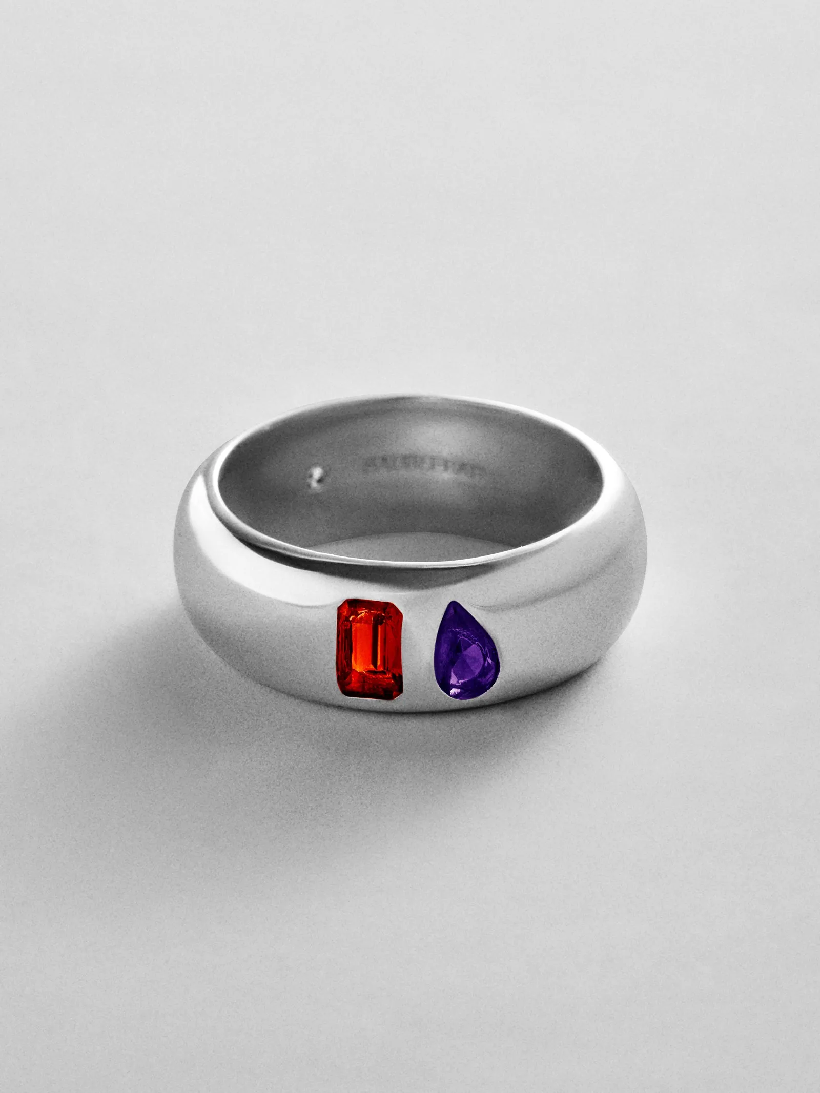 Multi-Stone Puffy Custom Birthstone Ring - Silver sold by BaubleBar product image thumbnail 4
