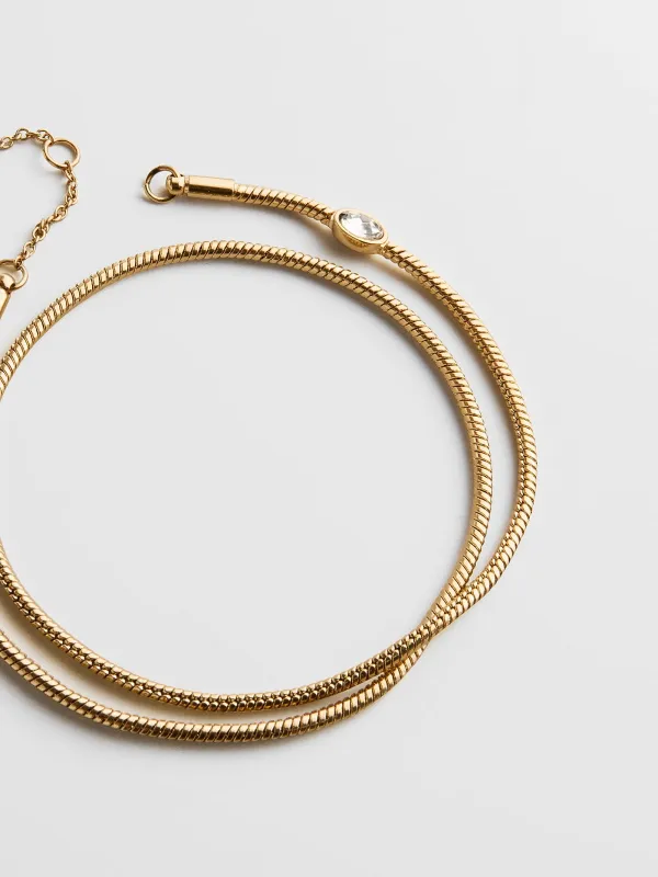 Gia Waterproof Anklet - Gold/Pavé made by BaubleBar