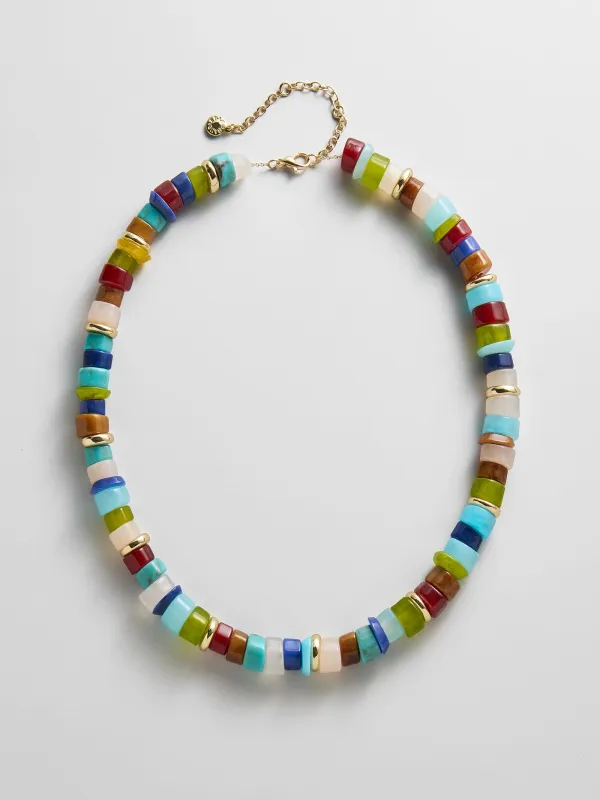 Jennifer Rondelle Beaded Necklace - Dark Multi Bead made by BaubleBar