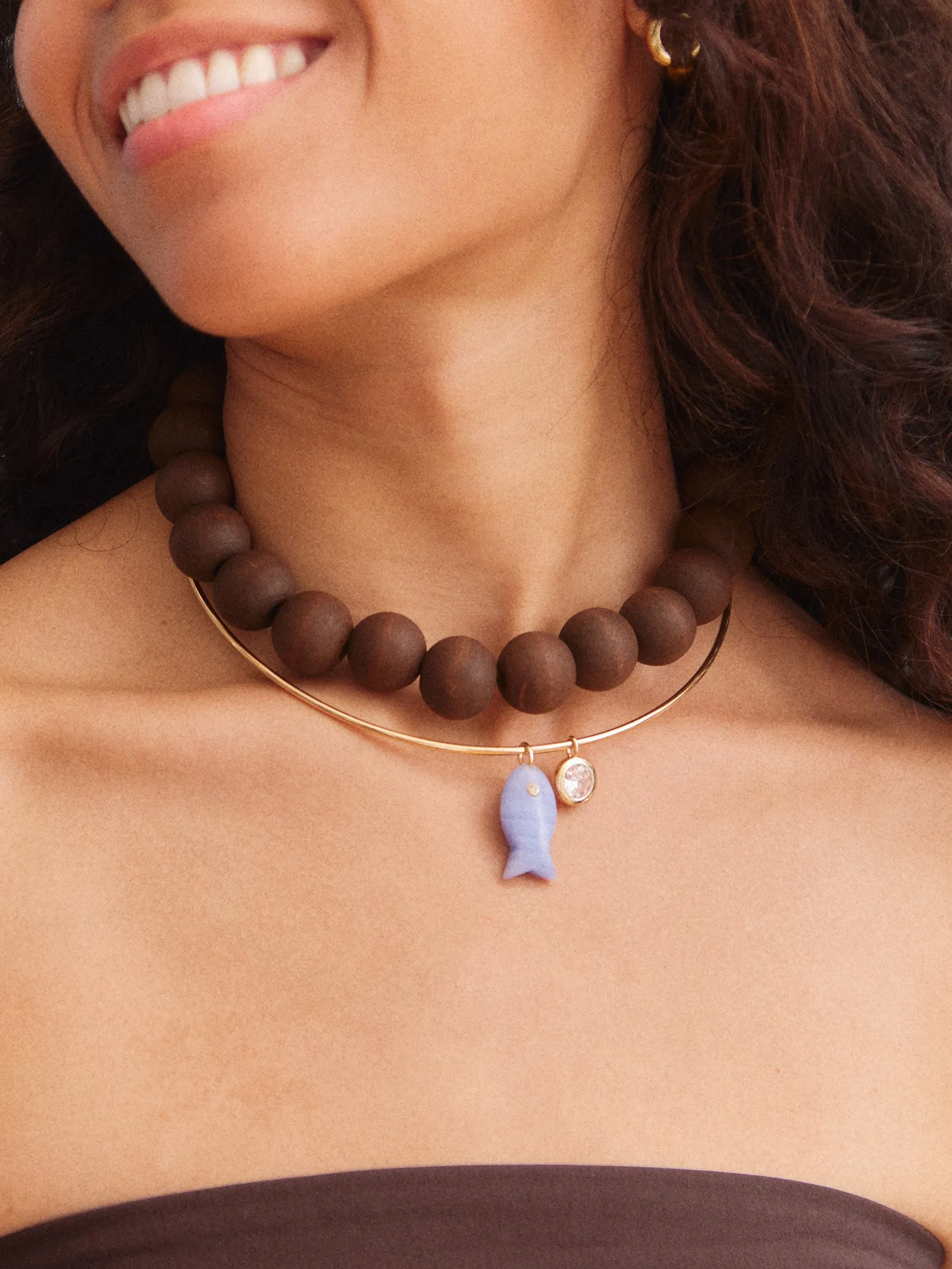 Jane Beaded Necklace - Wood sold by BaubleBar product image thumbnail 2