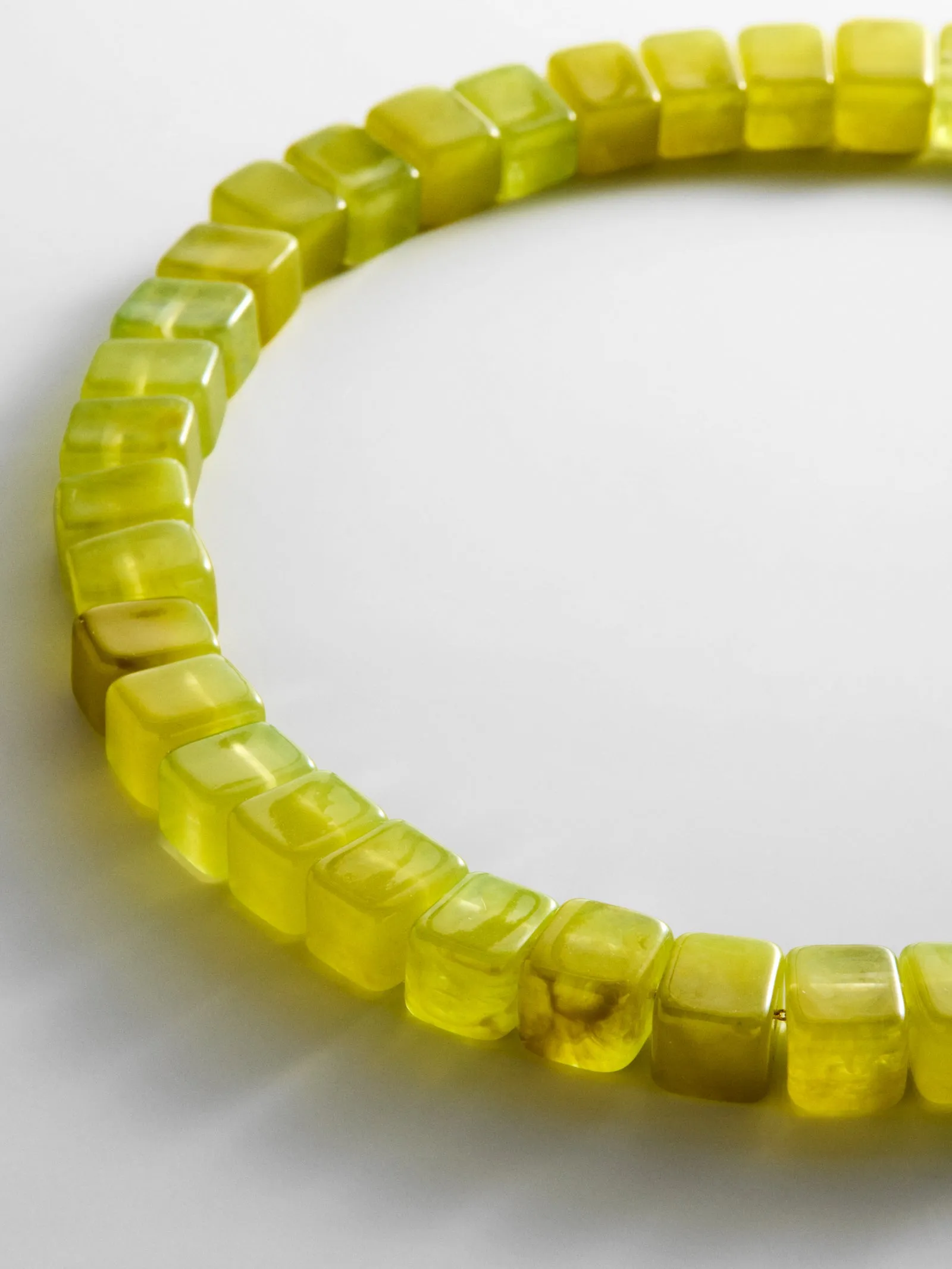 Jess Square Beaded Necklace - Olive Jade sold by BaubleBar product image thumbnail 4