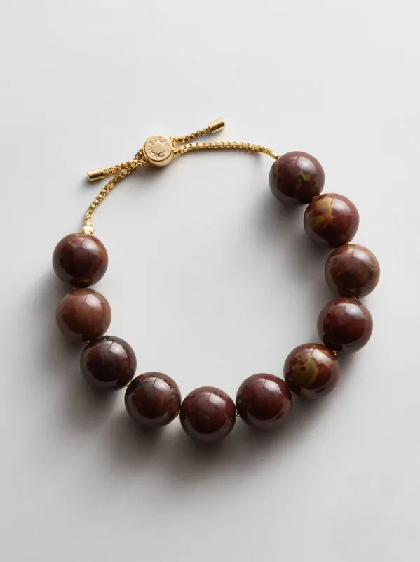 Jane Beaded Bracelet - Chocolate Brown Bead made by BaubleBar