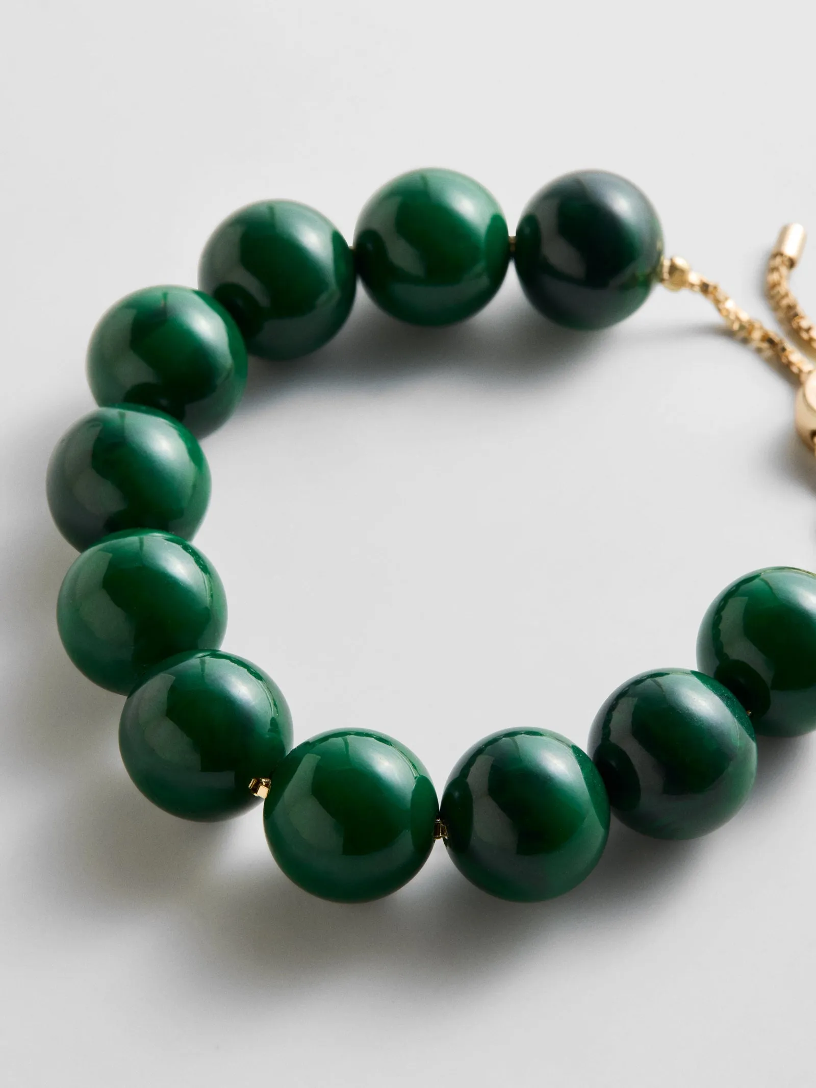 Jane Beaded Bracelet - Dark Green Bead sold by BaubleBar product image thumbnail 4