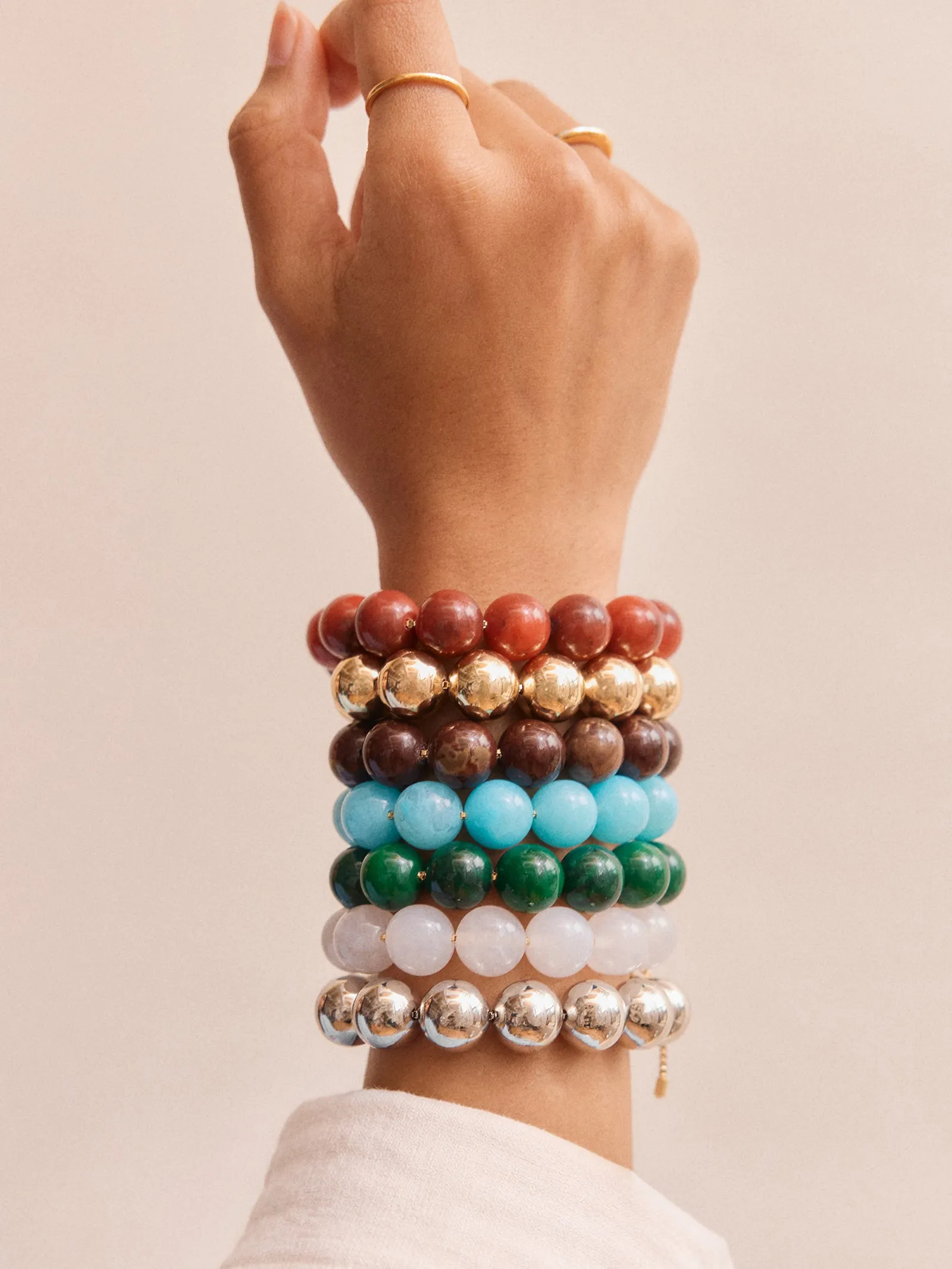 Jane Beaded Bracelet - Ivory Bead sold by BaubleBar product image thumbnail 5