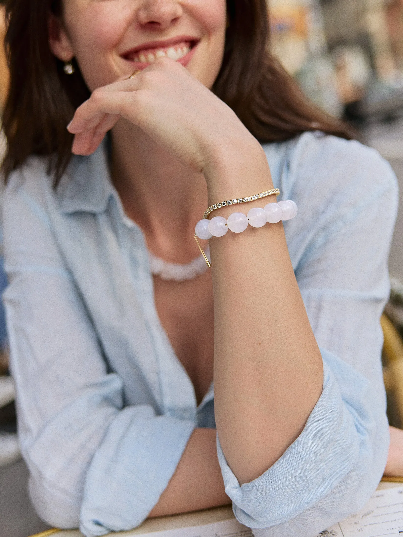 Jane Beaded Bracelet - Ivory Bead sold by BaubleBar product image thumbnail 2
