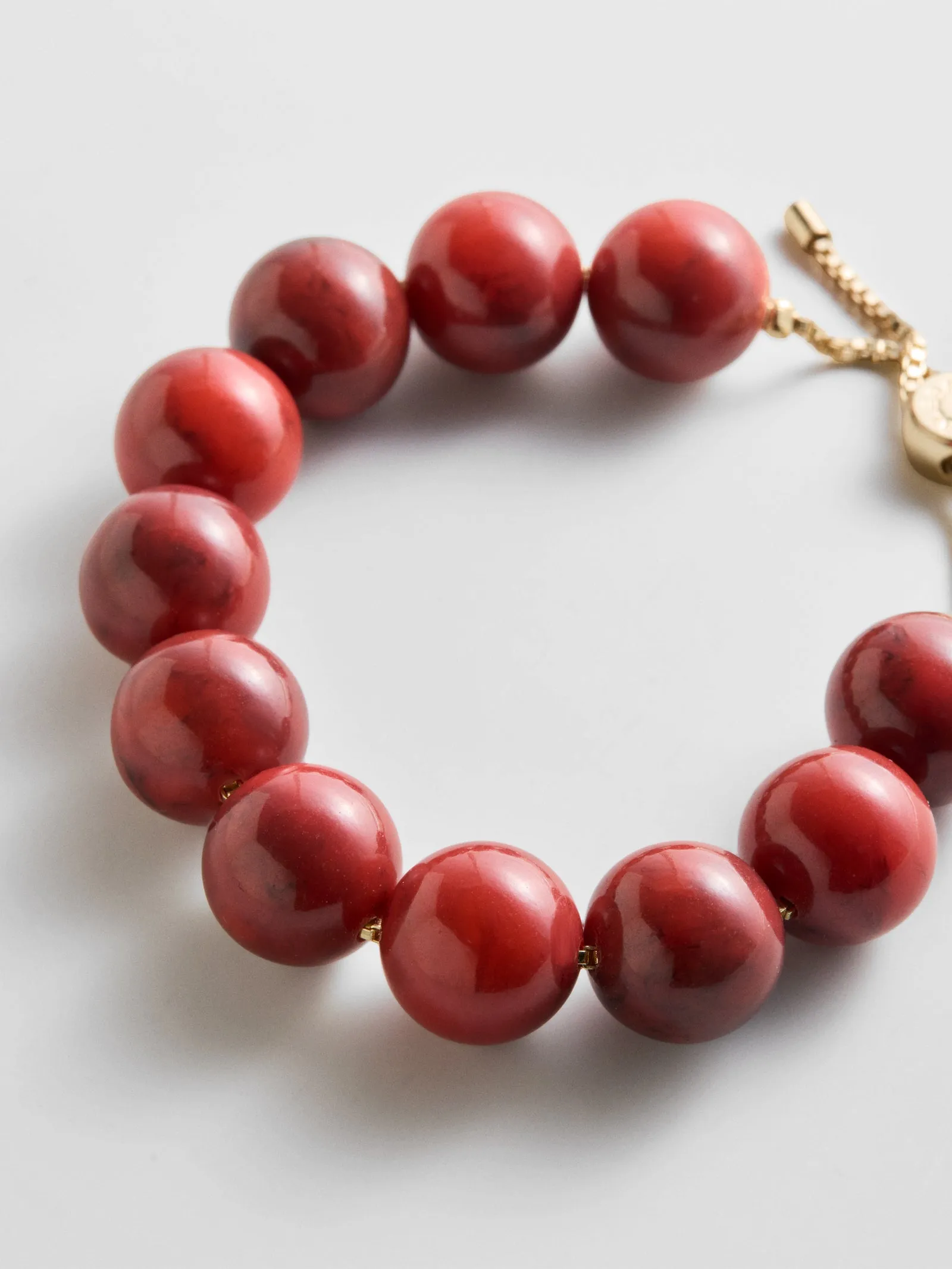 Jane Beaded Bracelet - Cherry Red Bead sold by BaubleBar product image thumbnail 3