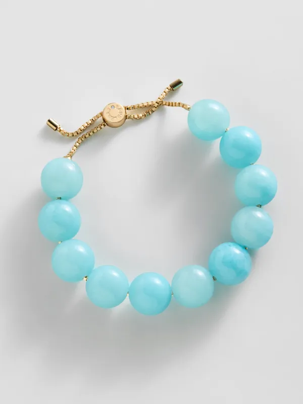 Jane Beaded Bracelet - Aqua Bead made by BaubleBar