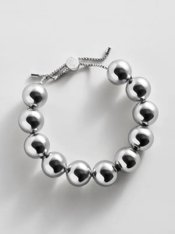 Jane Beaded Bracelet - Silver Bead made by BaubleBar