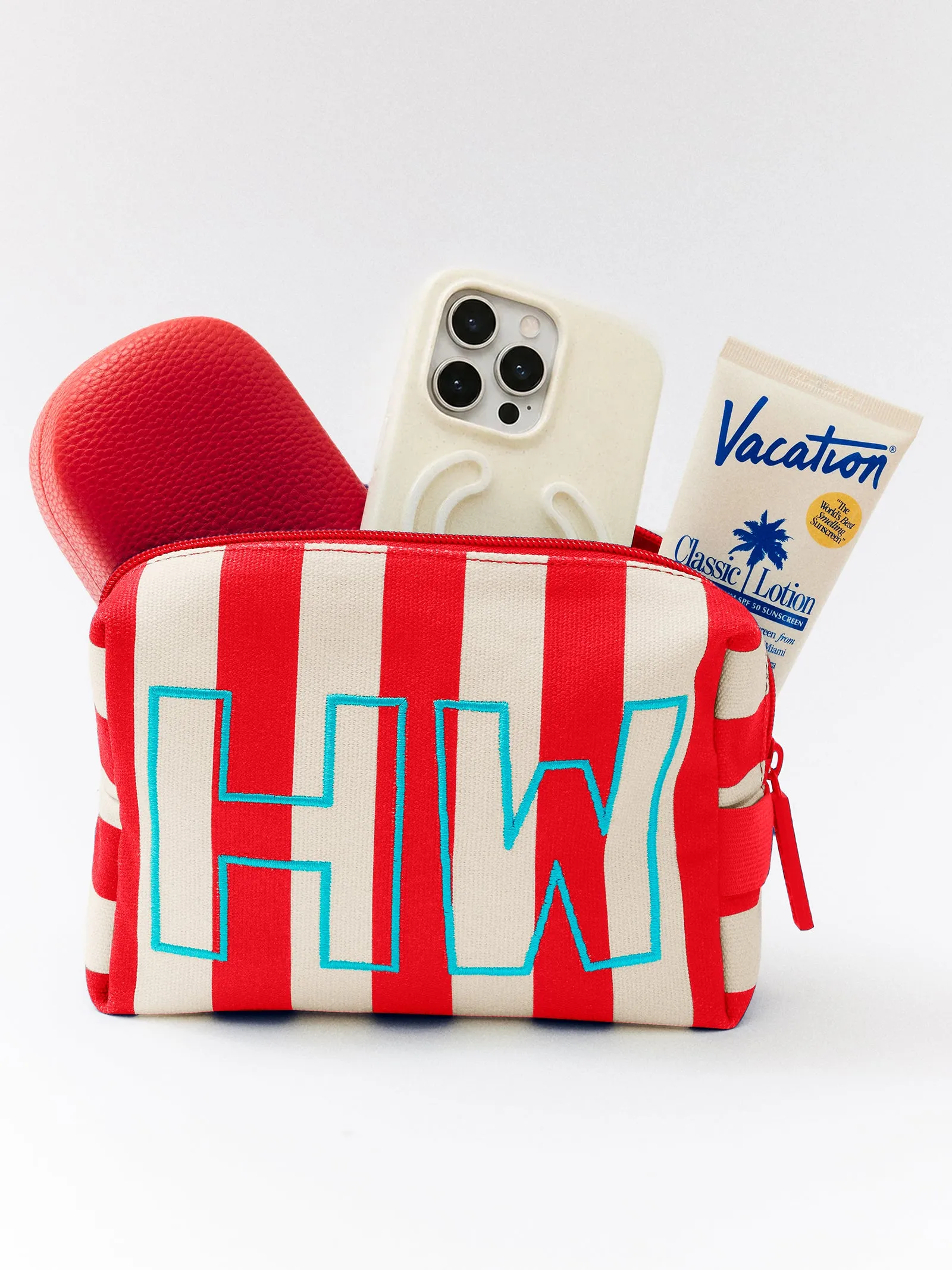 Striped Take It Away Custom Storage Pouch - Custom Riviera sold by BaubleBar