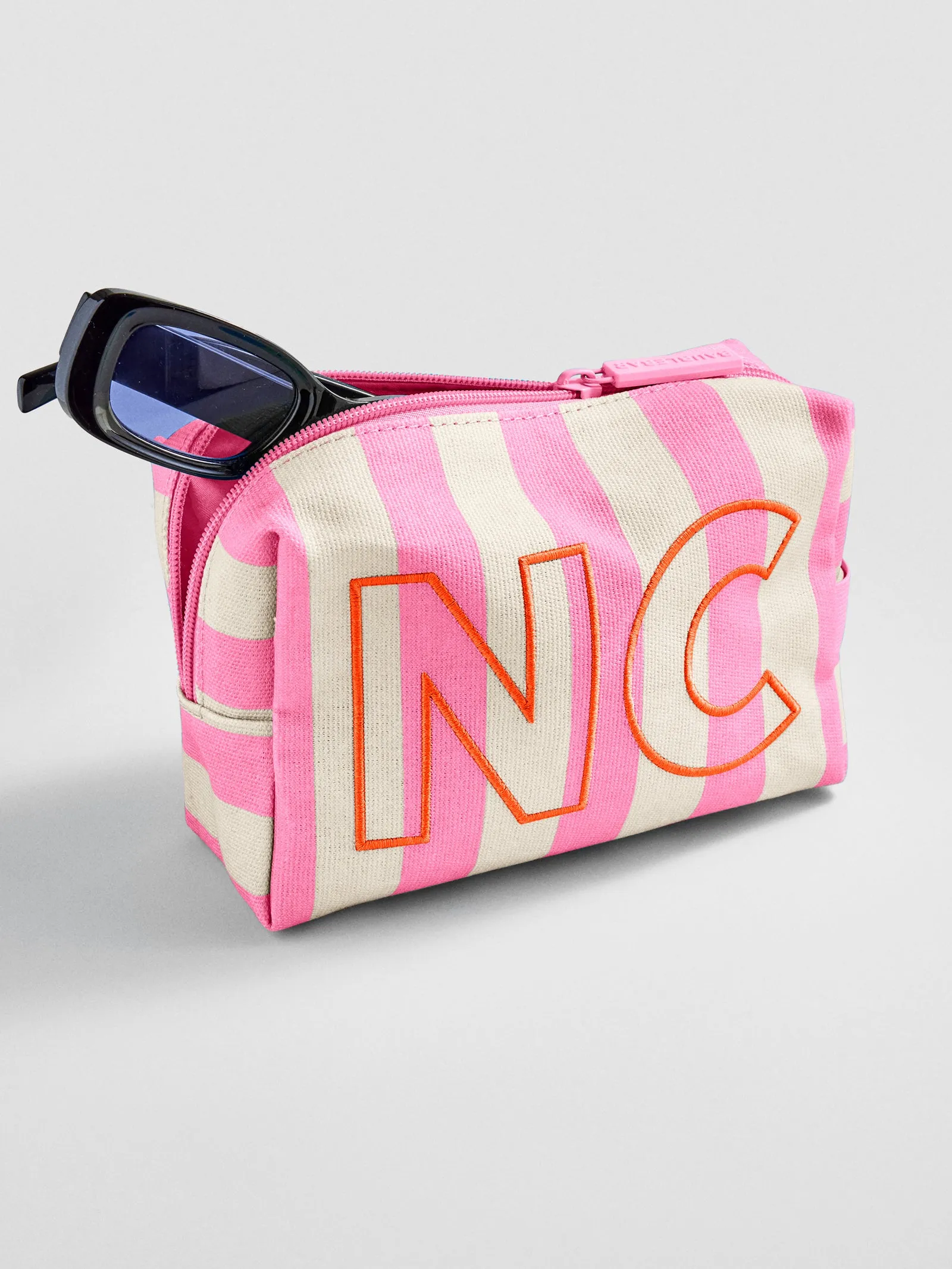 Striped Take It Away Custom Storage Pouch - Custom Flamingo sold by BaubleBar product image thumbnail 3