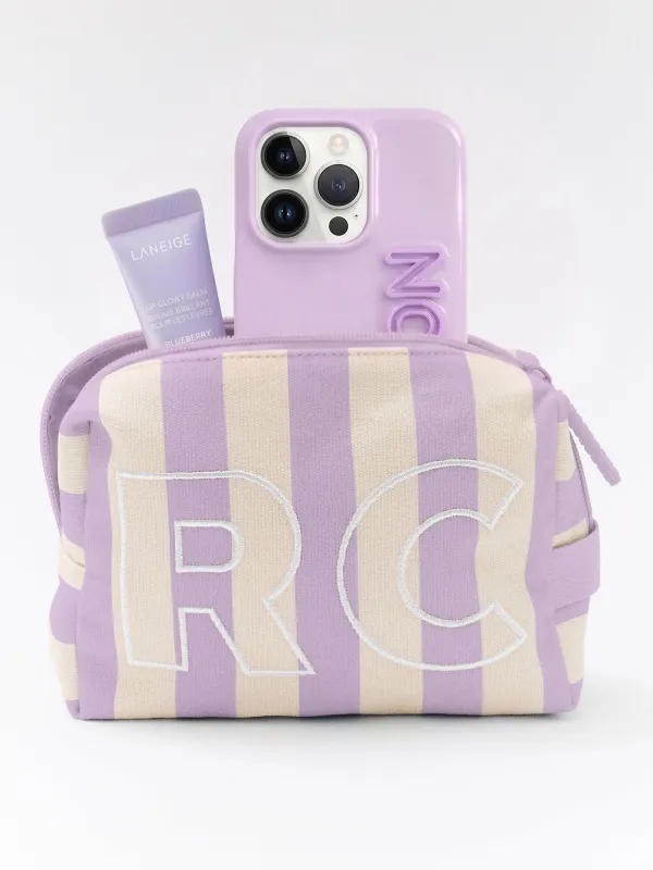 Striped Take It Away Custom Storage Pouch - Custom Wisteria made by BaubleBar
