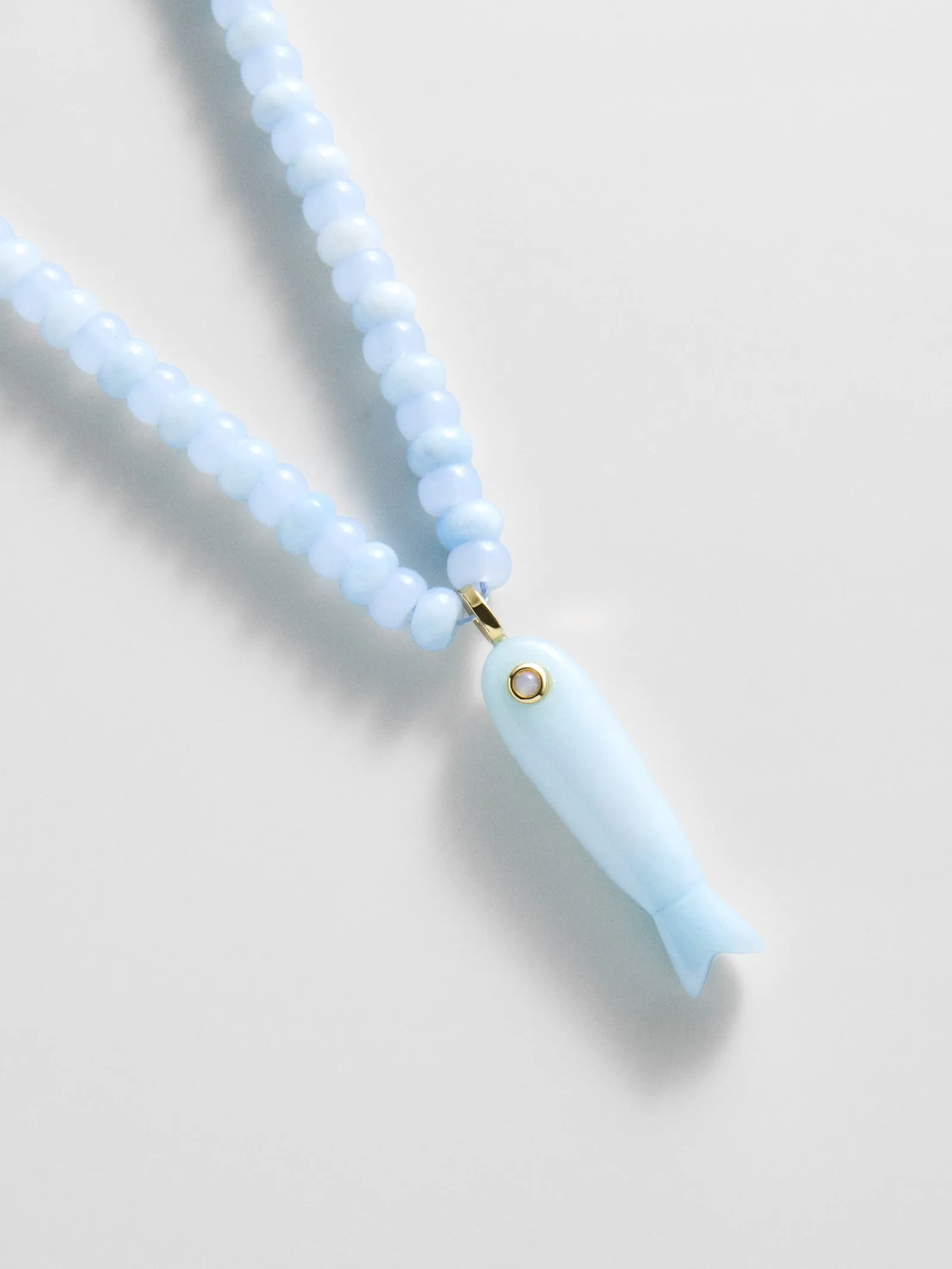Sun Drift Semi-Precious Pendant Necklace - Blue Fish sold by BaubleBar product image thumbnail 3