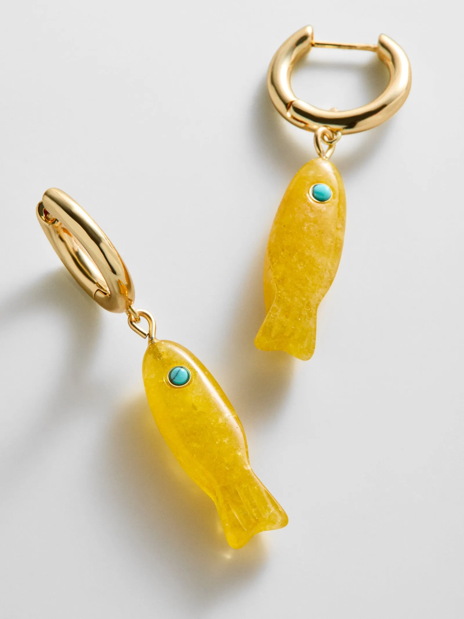 Reel Good Semi-Precious Fish Earrings - Citrine sold by BaubleBar product image thumbnail 3