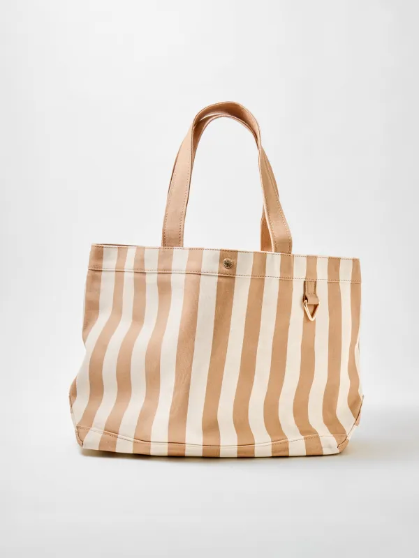 Striped Alpha Tote - Dune made by BaubleBar