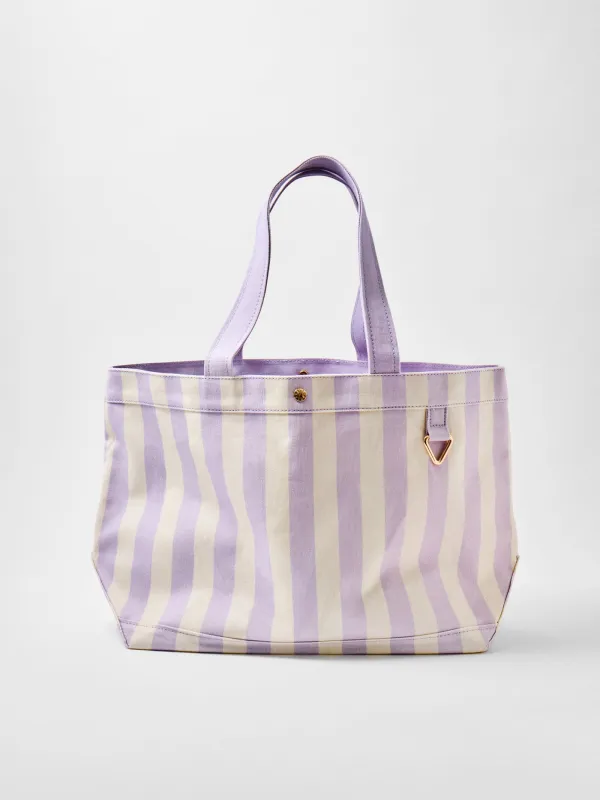 Striped Alpha Tote - Wisteria made by BaubleBar