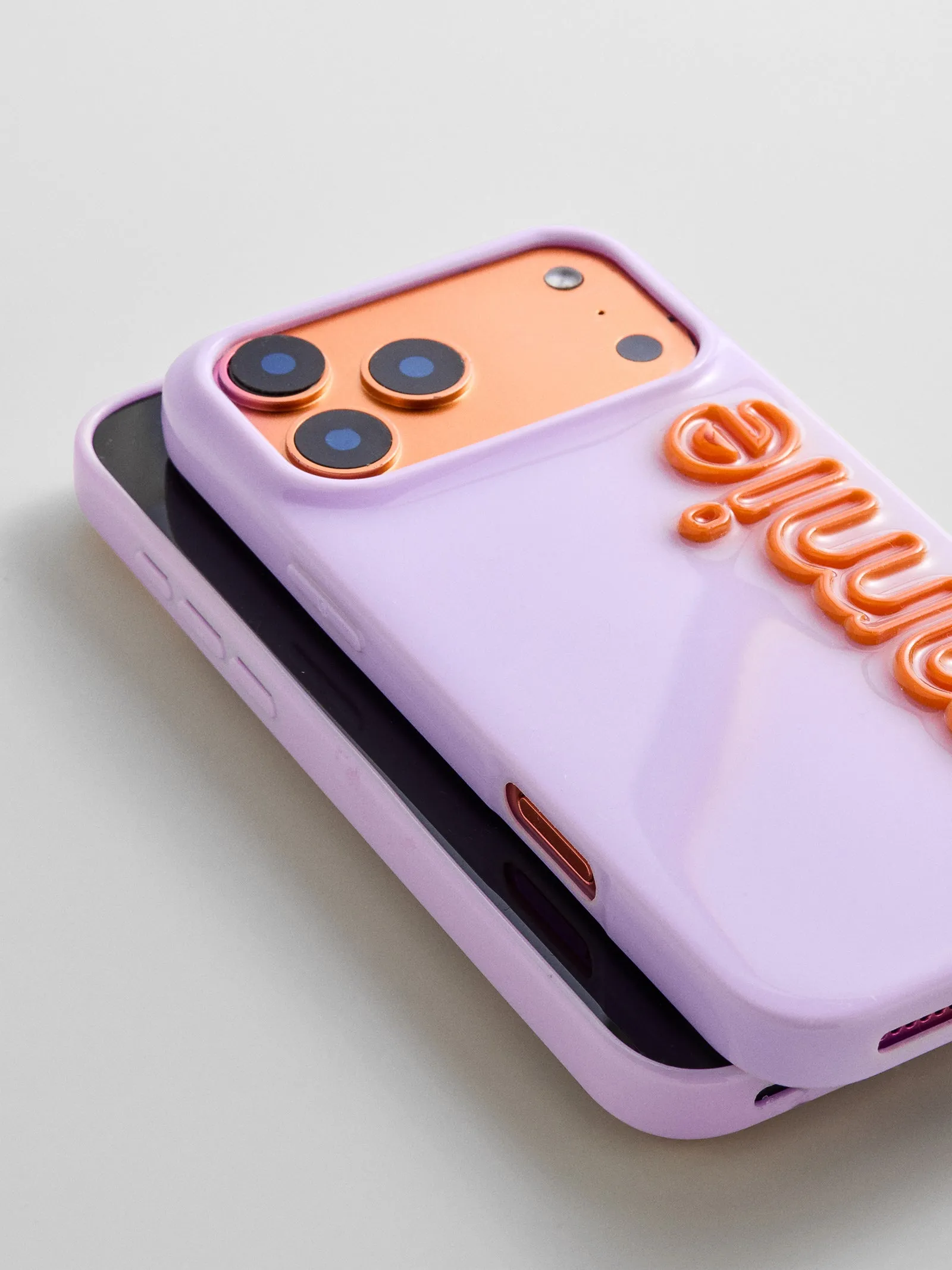 Fine Line Custom iPhone Case - Lavender/Orange sold by BaubleBar product image thumbnail 2