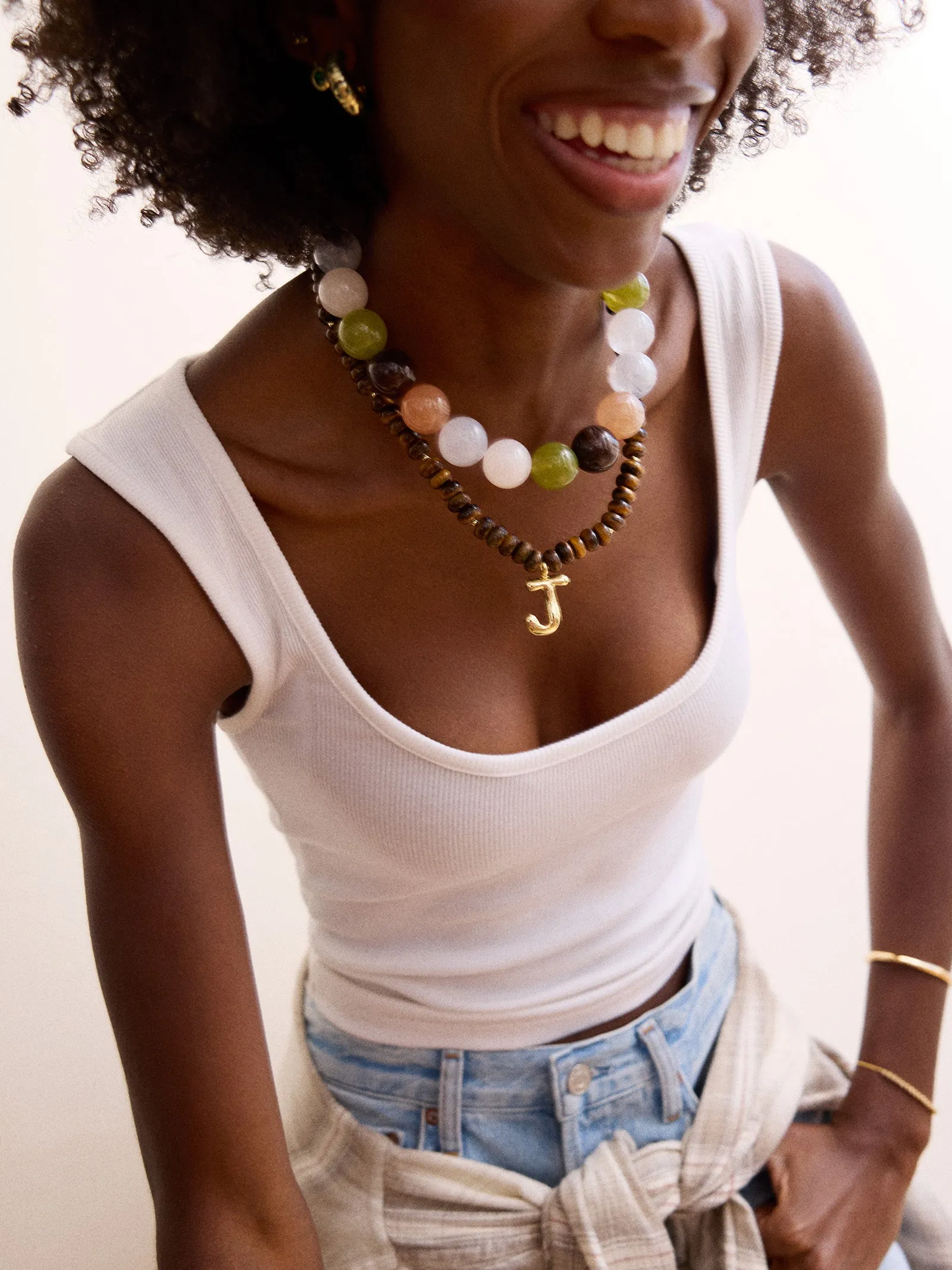 Jane Beaded Necklace - Earth Tones sold by BaubleBar product image thumbnail 2
