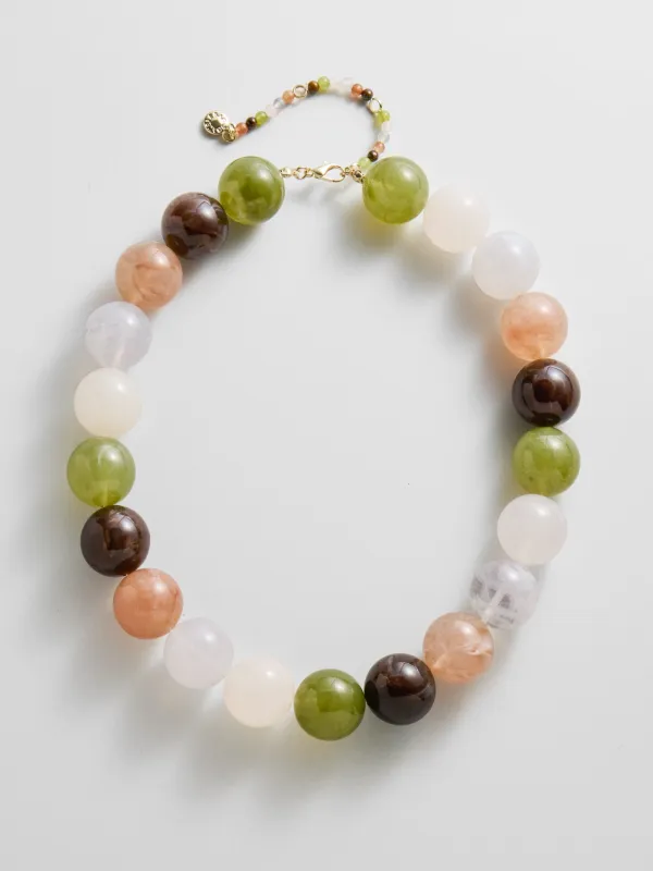 Jane Beaded Necklace - Earth Tones made by BaubleBar