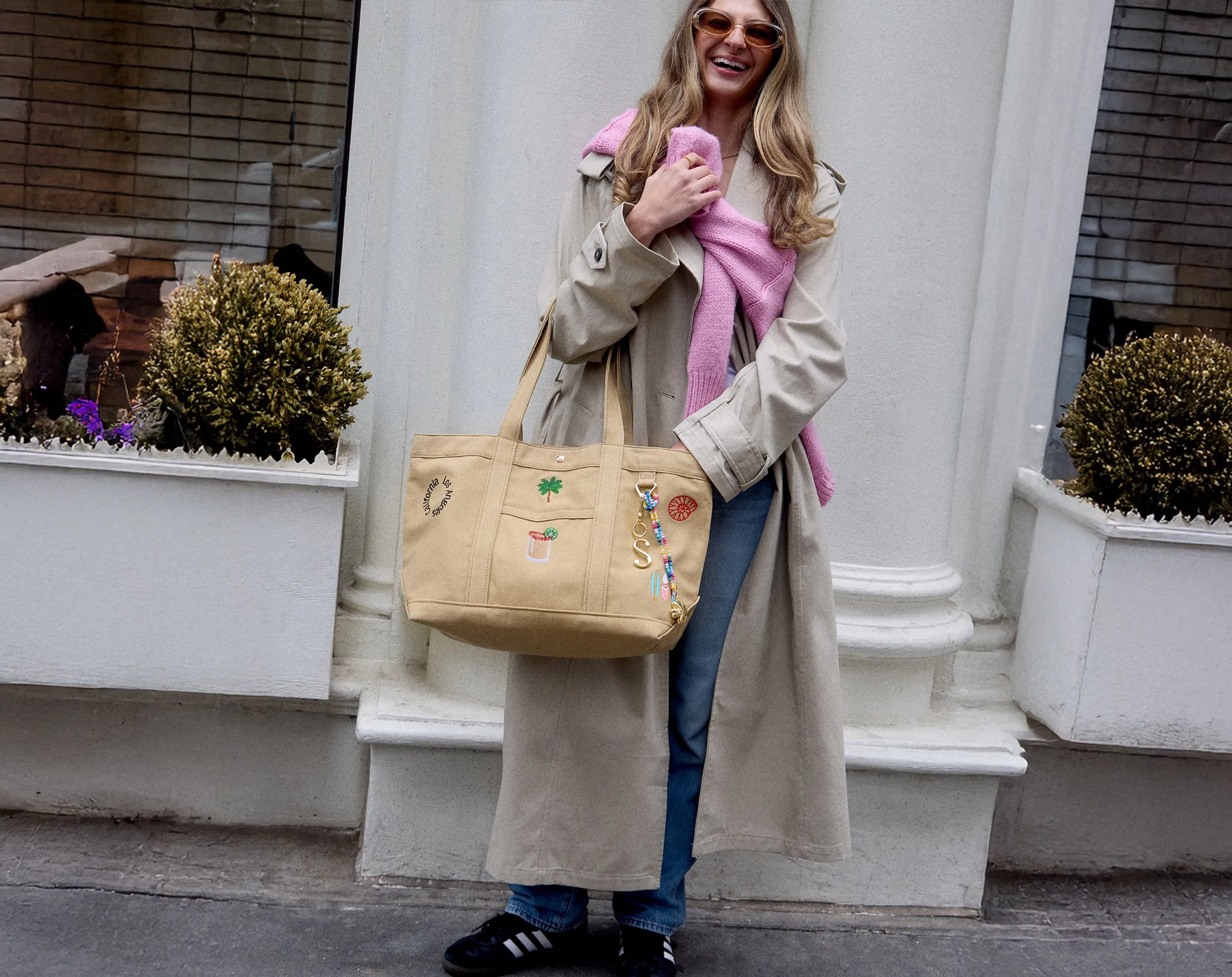 Custom Icon Tote - Beige sold by BaubleBar product image thumbnail 5