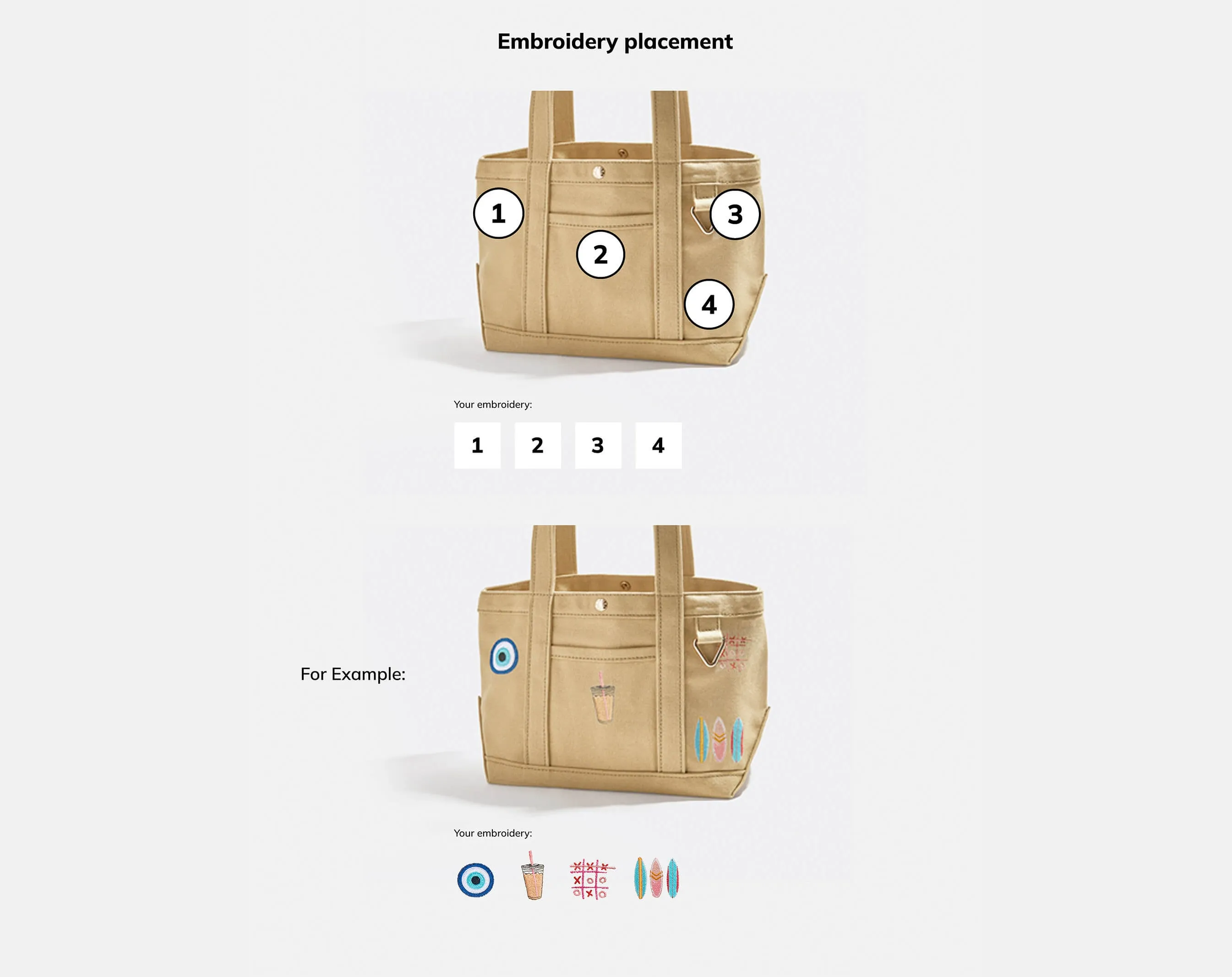 Custom Icon Tote - Beige sold by BaubleBar product image thumbnail 3